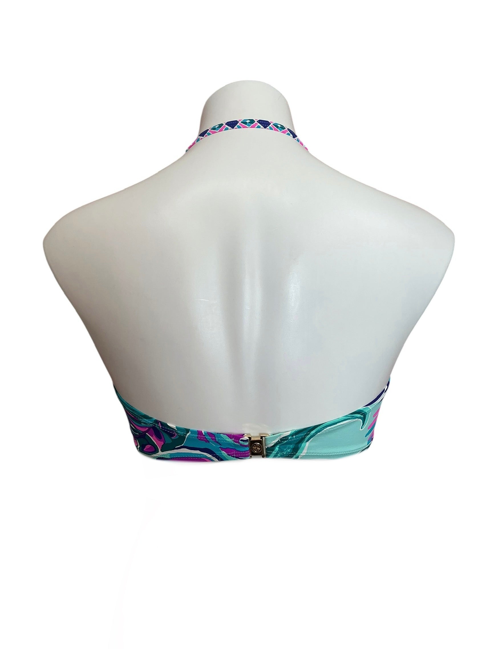 Lilly Pulitzer Cheeah Bandeau Bikini Top Don’t Wanna Leaf - Size 4