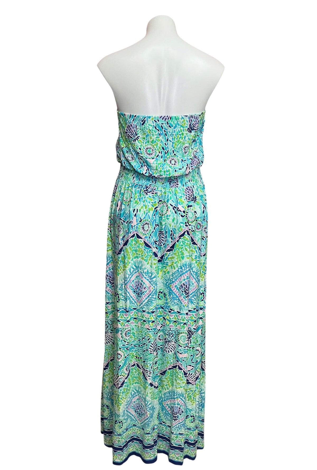 Lilly Pulitzer NWT Marnie Strapless Maxi Blue Ibiza Open Water - Size XL