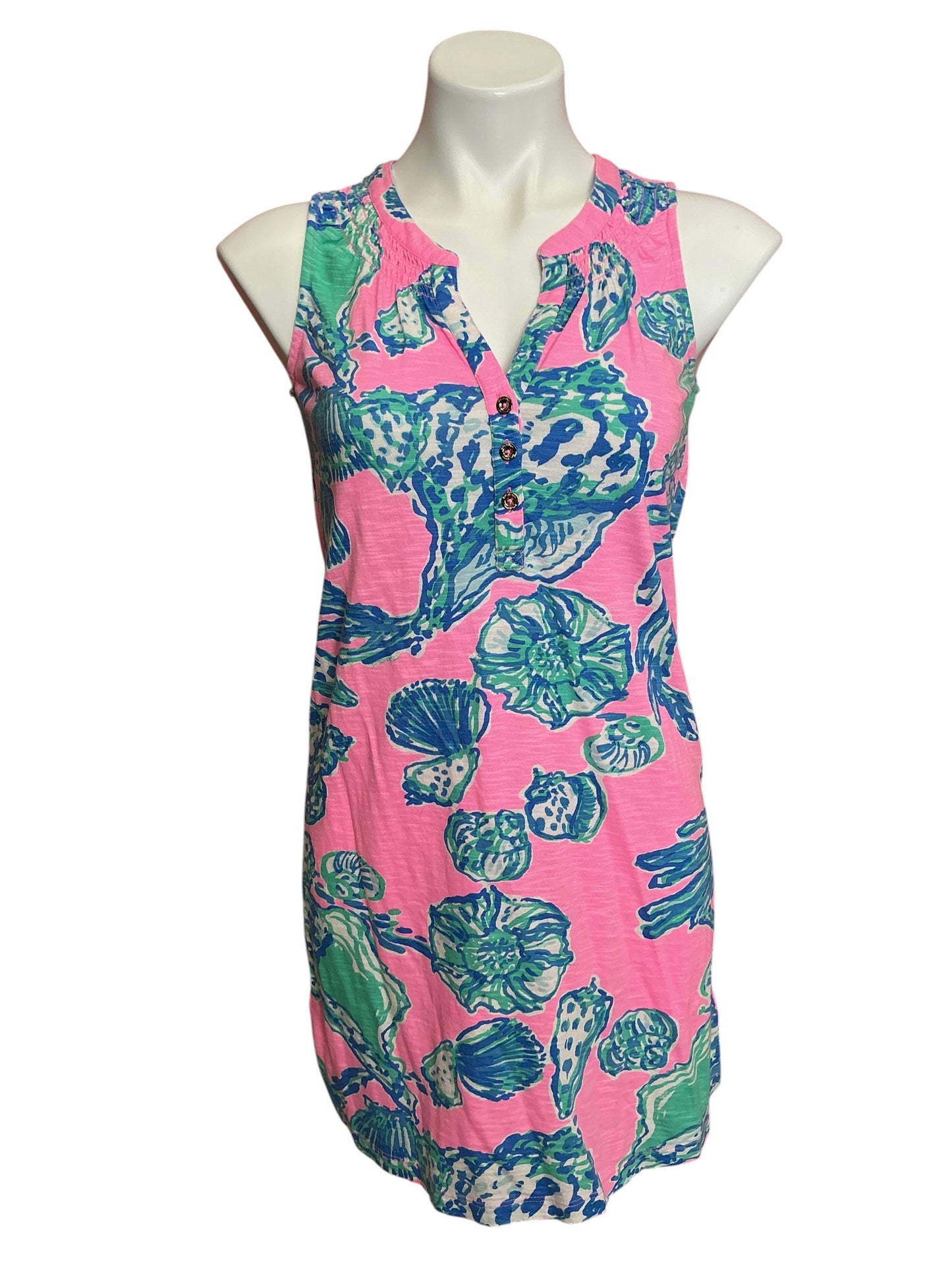 Lilly Pulitzer Essie Dress Pink Pout Barefoot Princess - Size XS