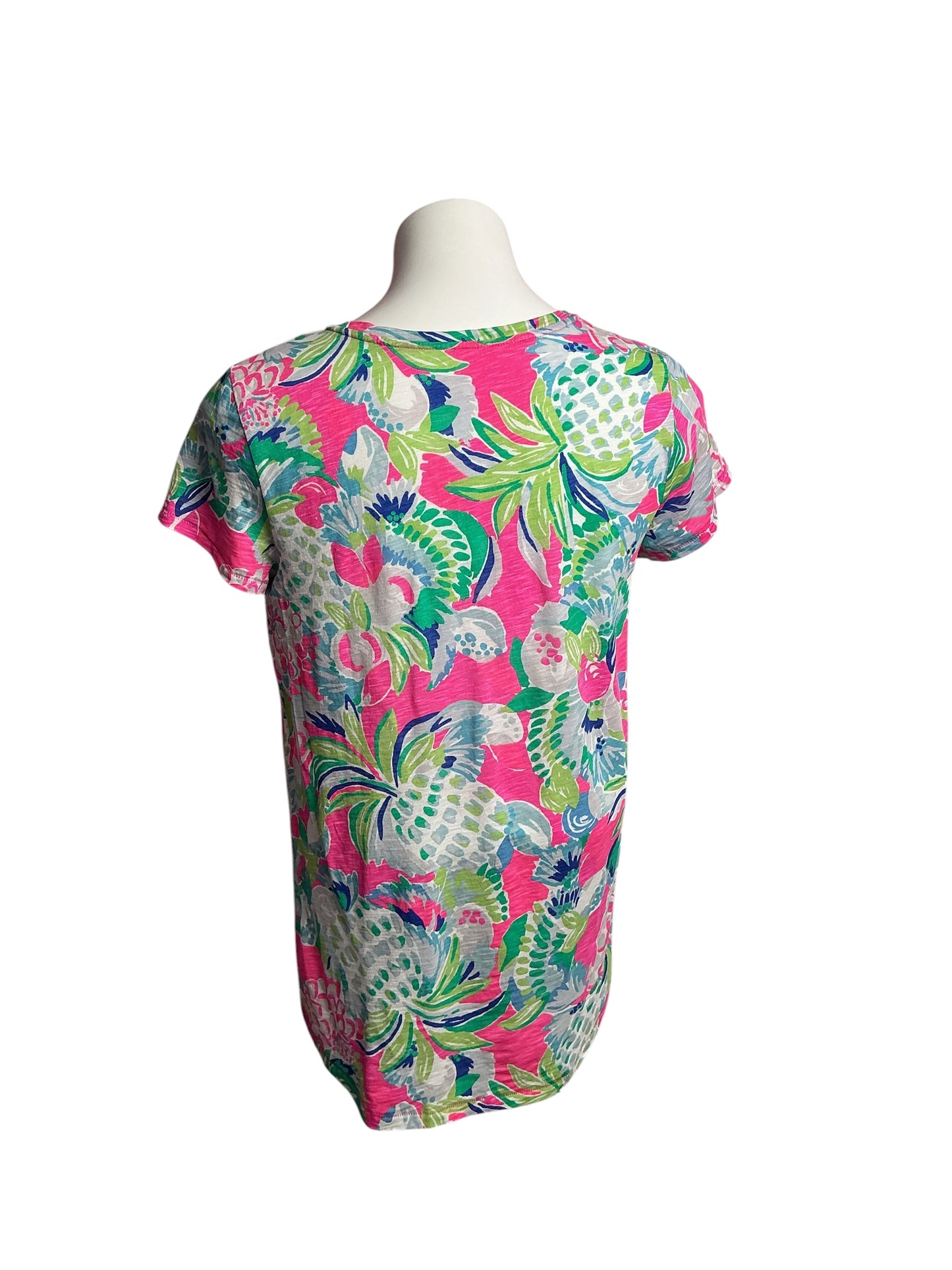 Lilly Pulitzer- Etta V-Neck Top Multi Raise The Bar Size S