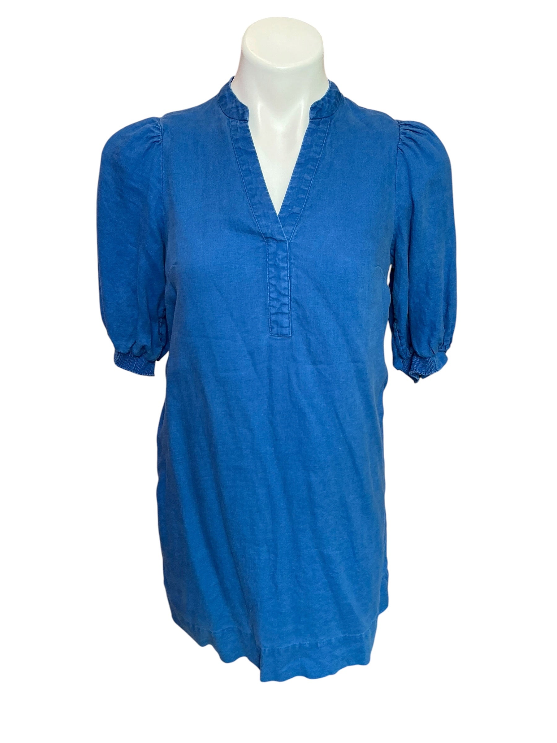 Lilly Pulitzer Mialeigh Elbow Sleeve Linen Dress Barton Blue - Size 00