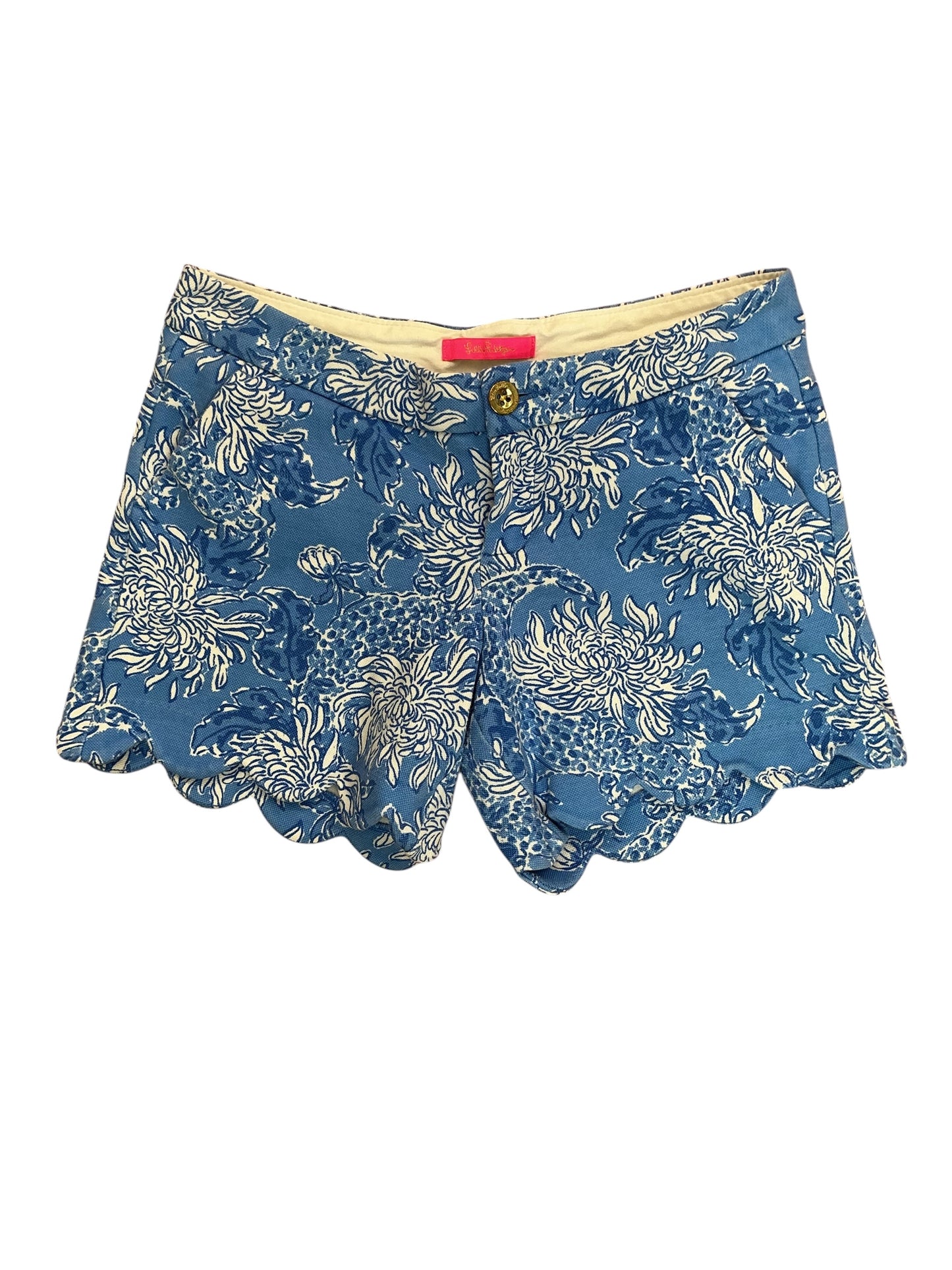 Lilly Pulitzer Buttercup Shorts Boca Blue Lion In The Sun - Size 4