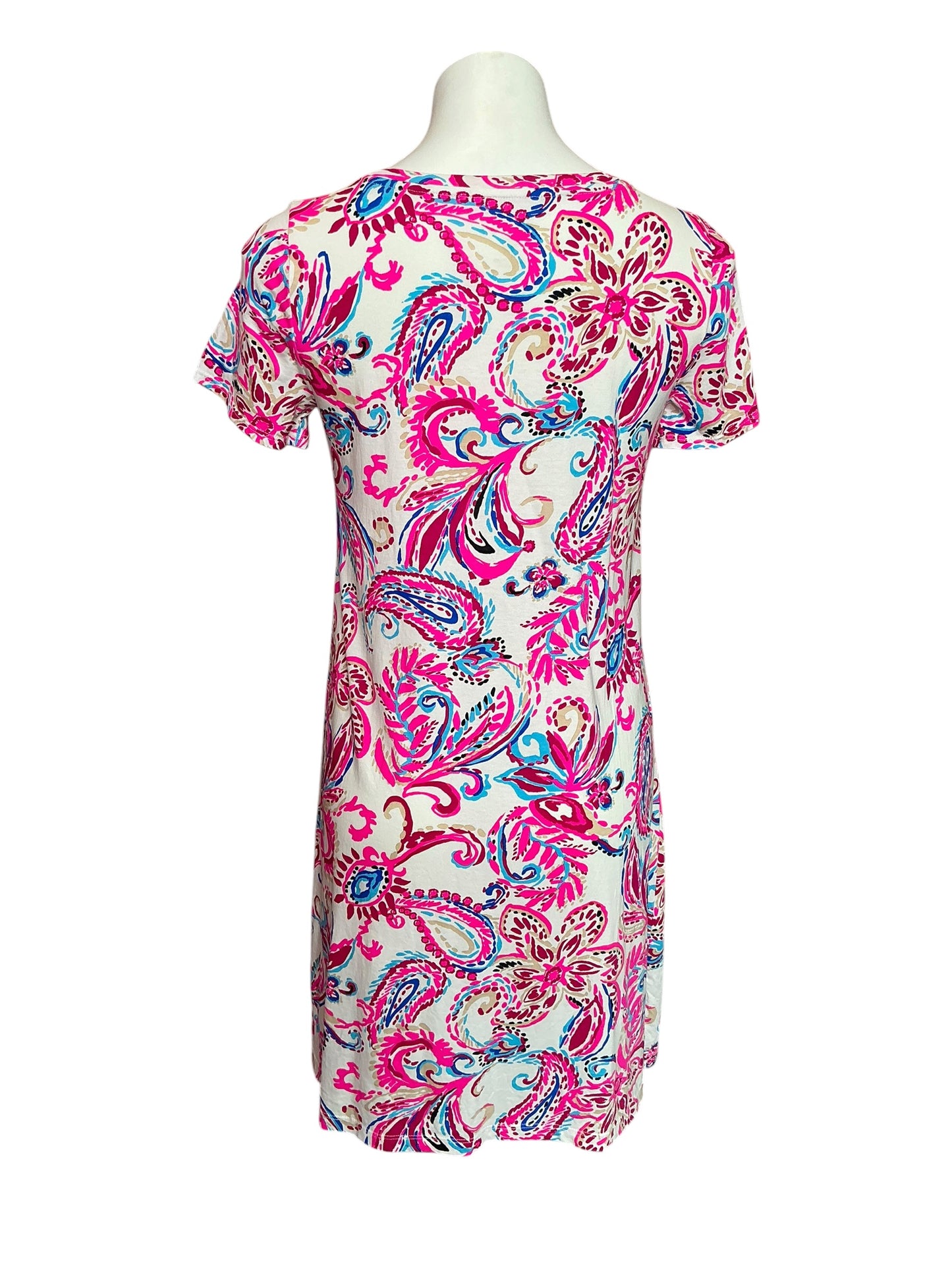 Lilly Pulitzer Cody T-Shirt Dress Coconut Flitting About - Size S