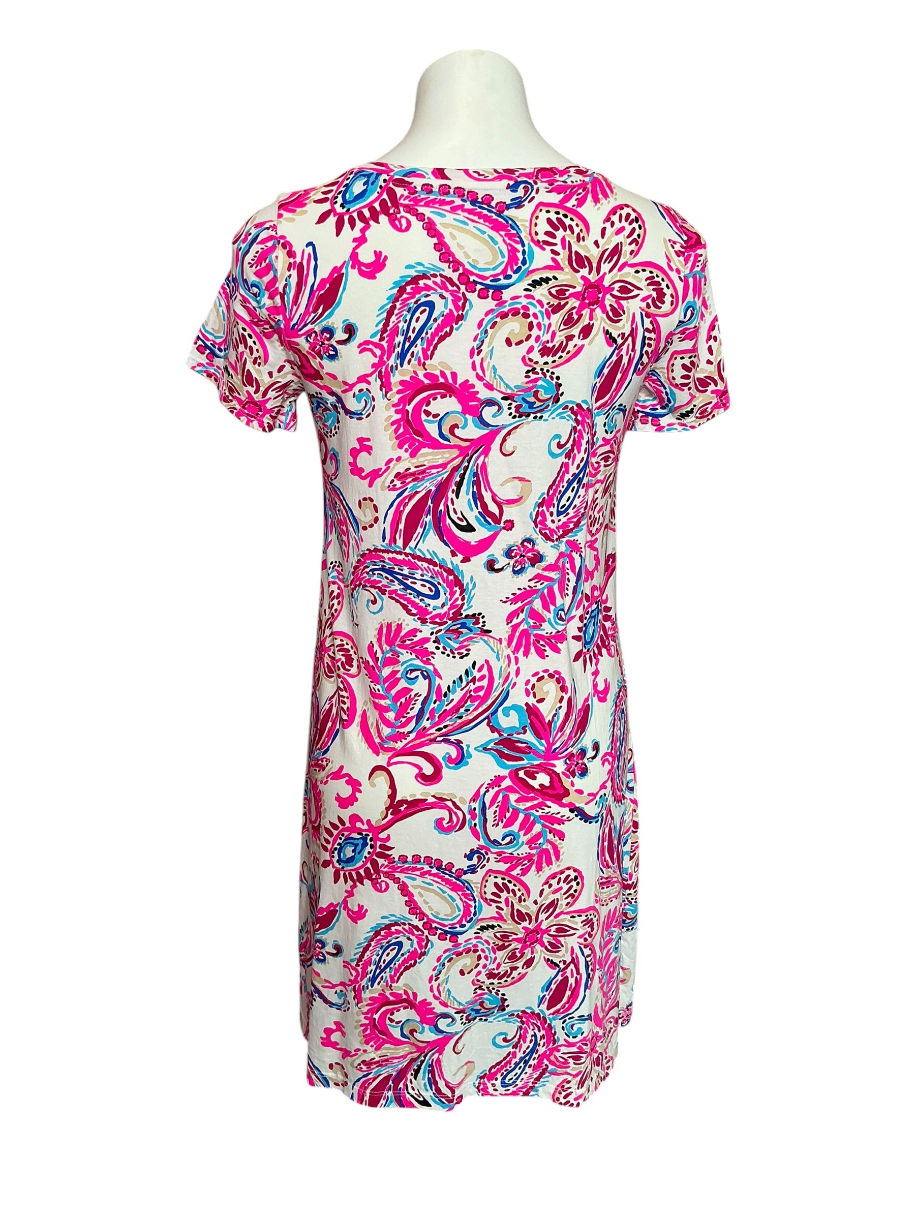 Lilly Pulitzer Cody T-Shirt Dress Coconut Flitting About - Size S