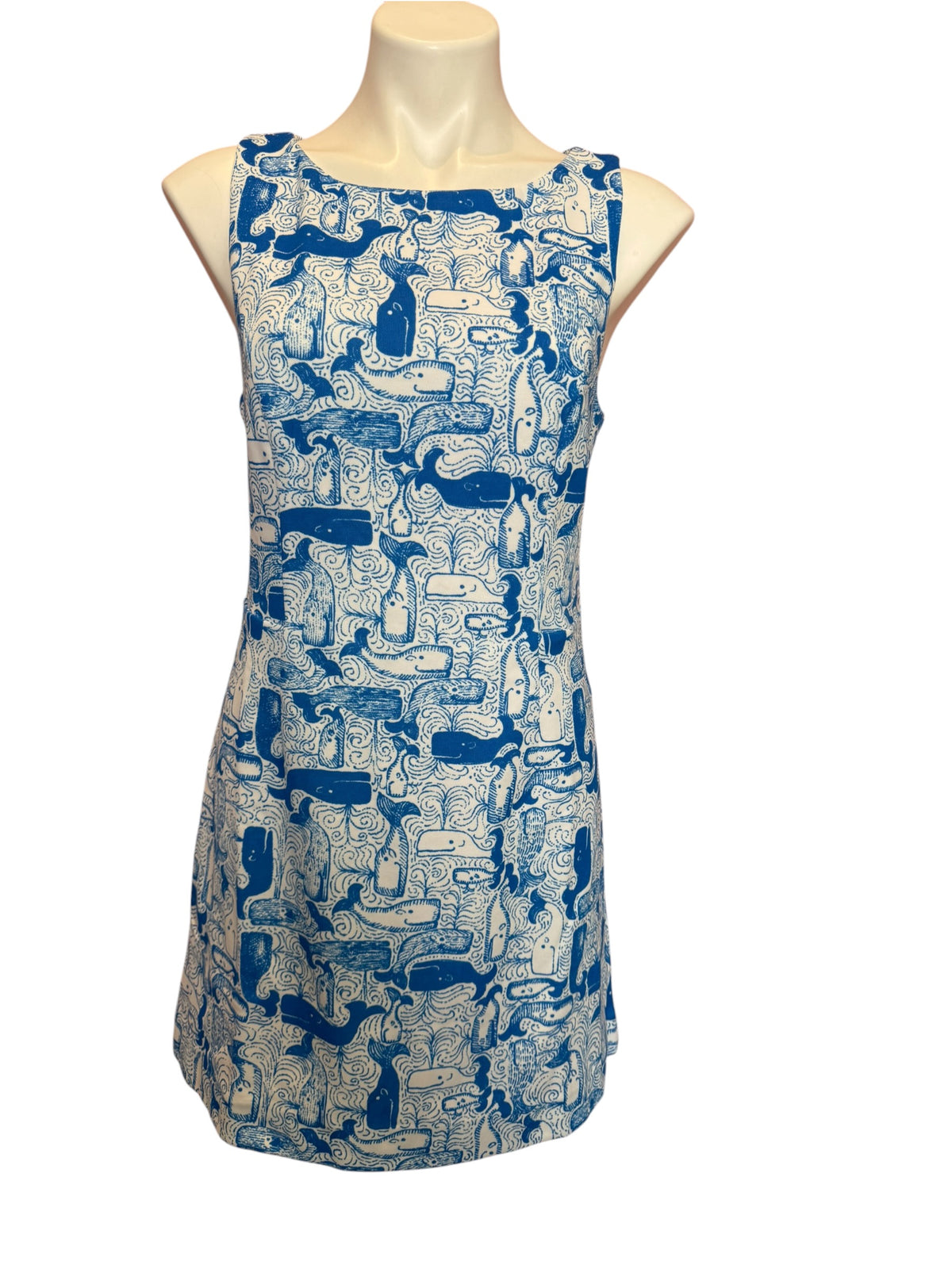 Lilly Pulitzer NWT Oriana Shift Romper Nassau Blue Thar She Blows - Size 6
