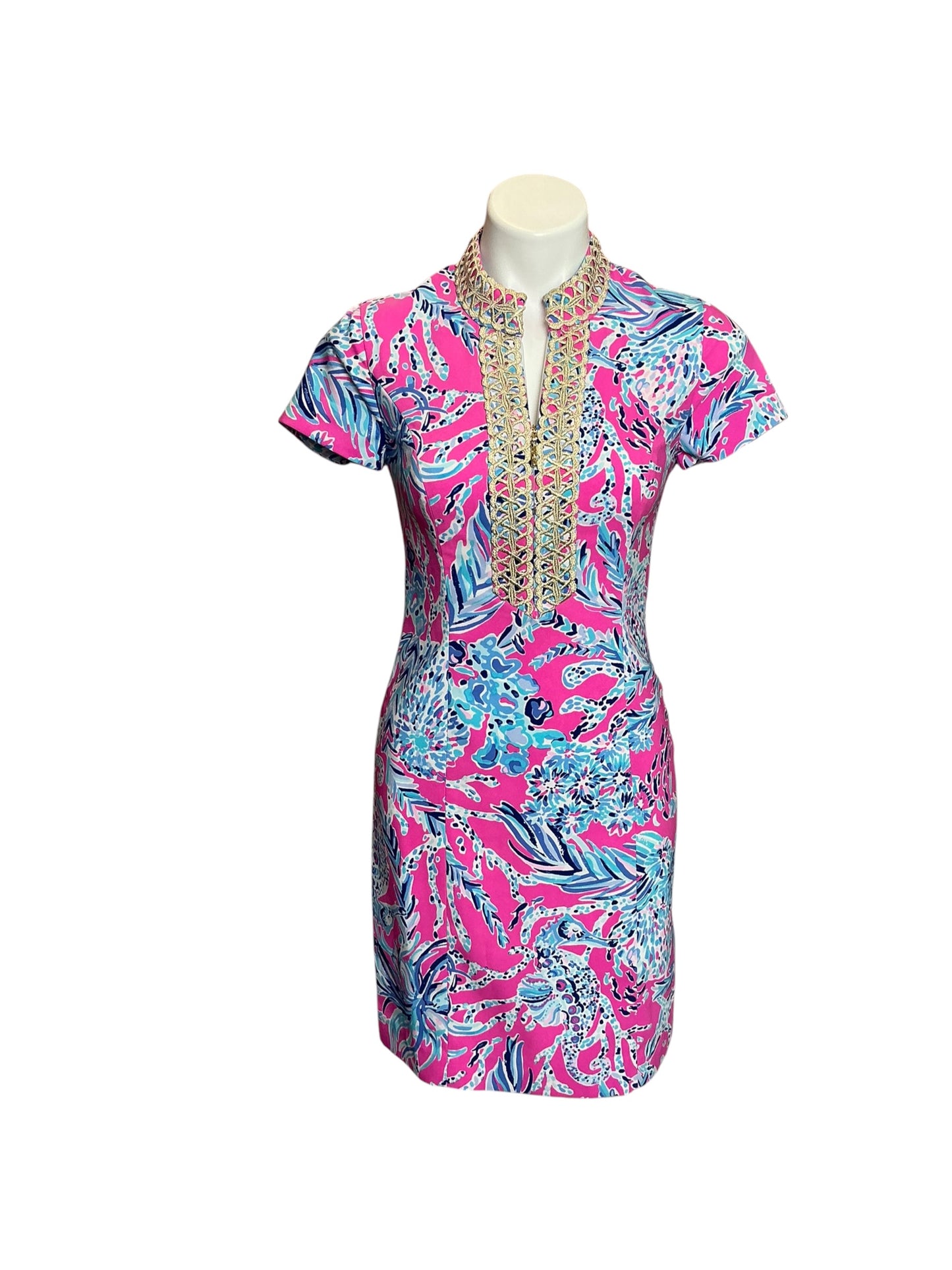 Lilly Pulitzer Adrena Stretch Shift Dress New Kids on the Dock - Size 0