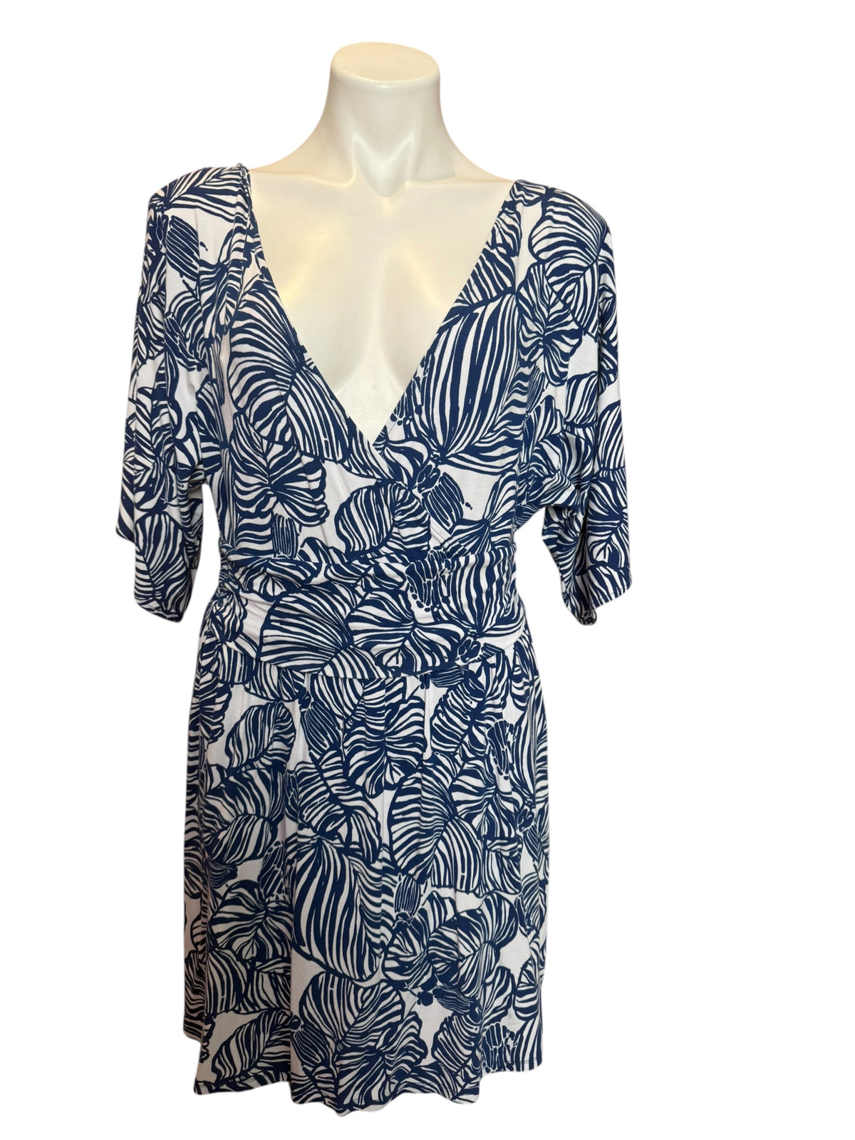 Lilly Pulitzer Parigi Boat Neck Skort Romper Aegean Navy Beach Path - Size L