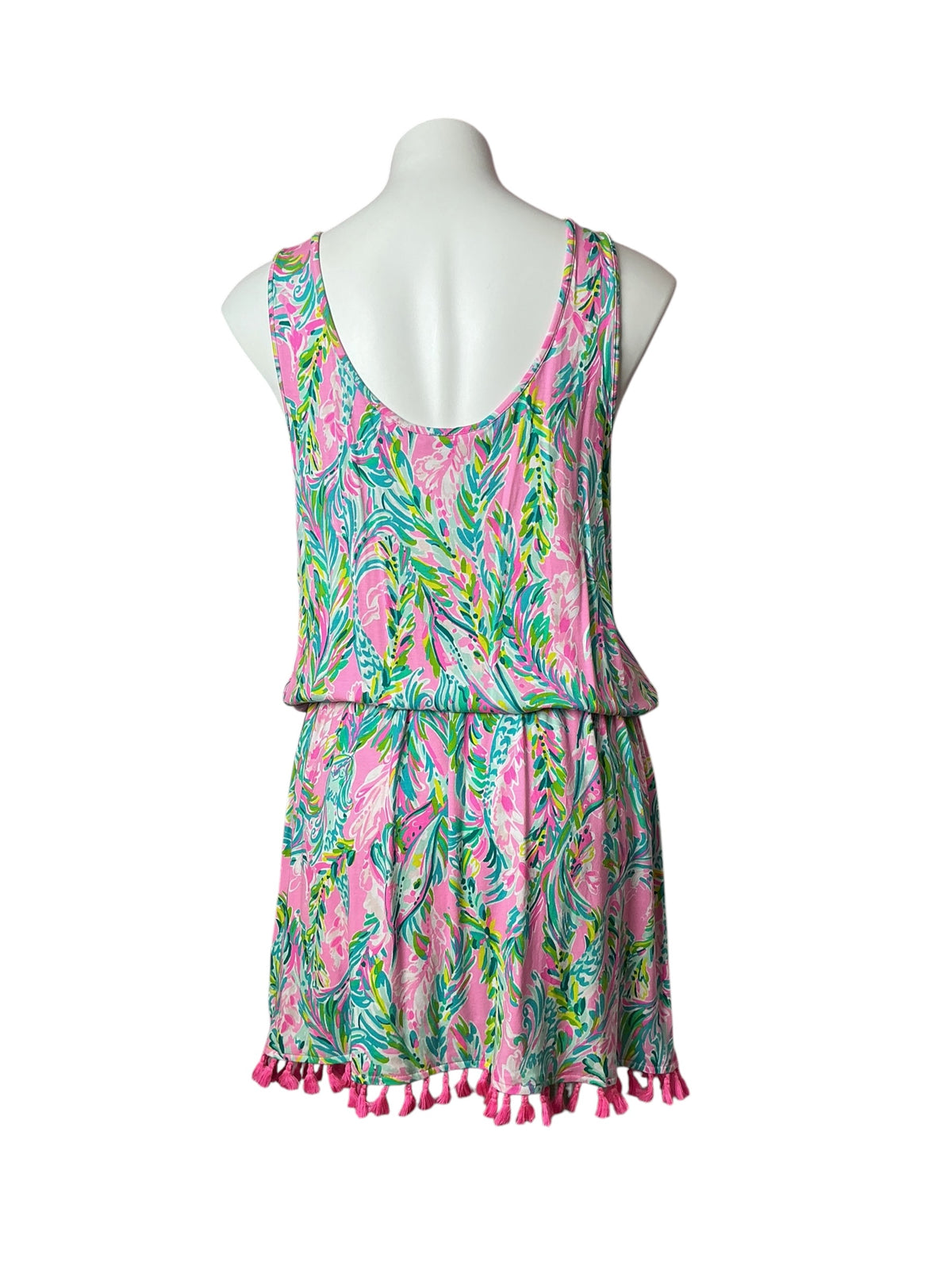 Lilly Pulitzer Jarrett Romper Pelican Pink Off The Scales - Size L