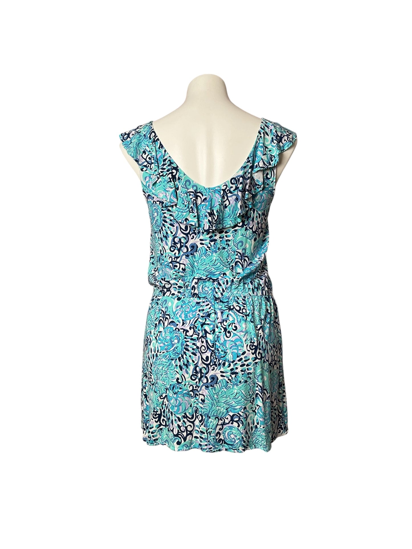 Lilly Pulitzer NWT Alessa Romper Light Aqua Spritz - Size S