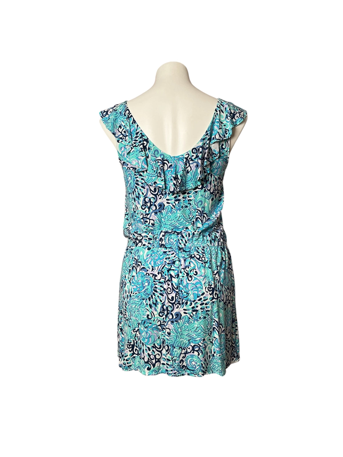 Lilly Pulitzer NWT Alessa Romper Light Aqua Spritz - Size S