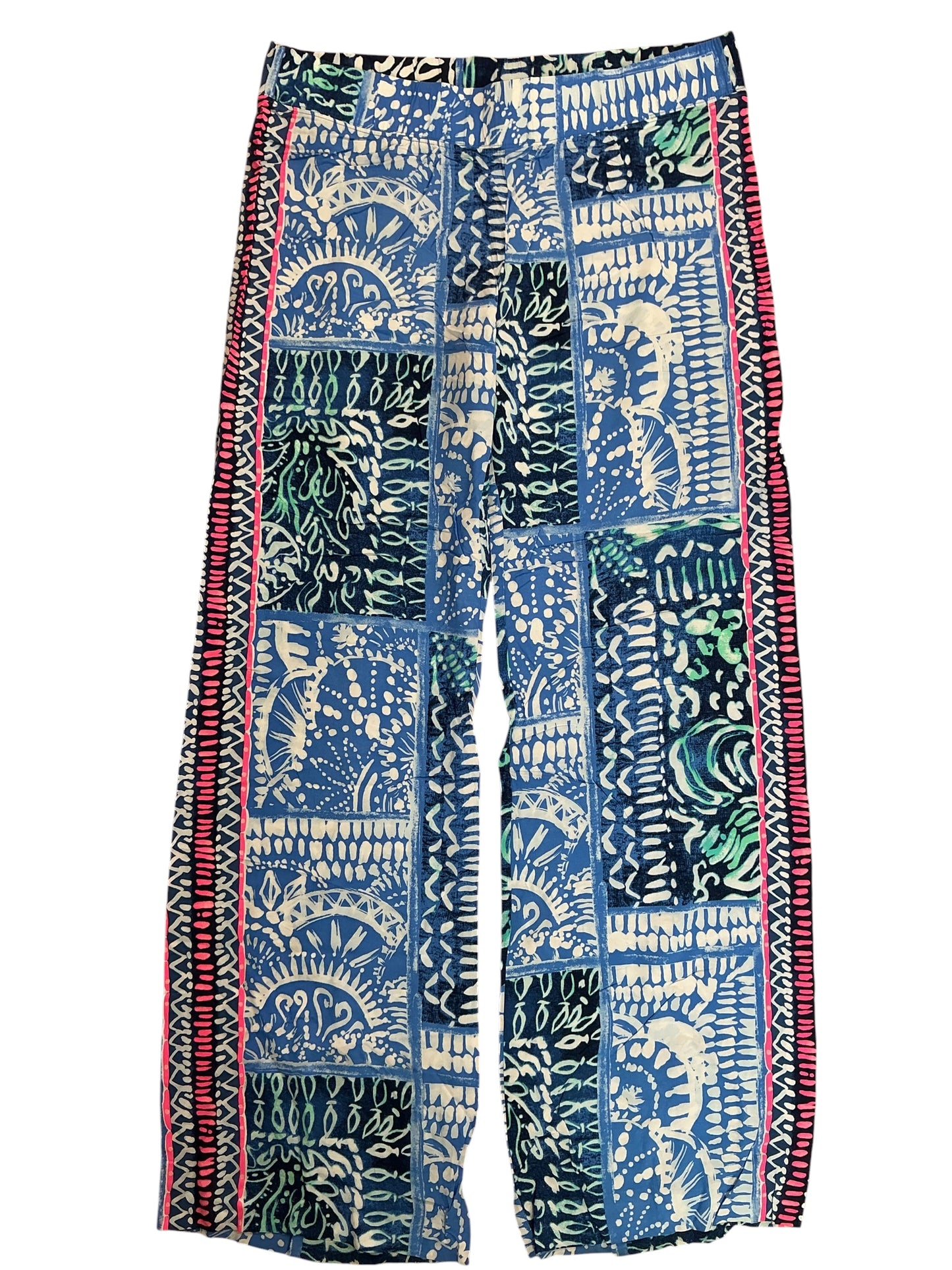 Lilly Pulitzer Bal Harbour Palazzo Pants Deep Indigo Leied Back - Size M