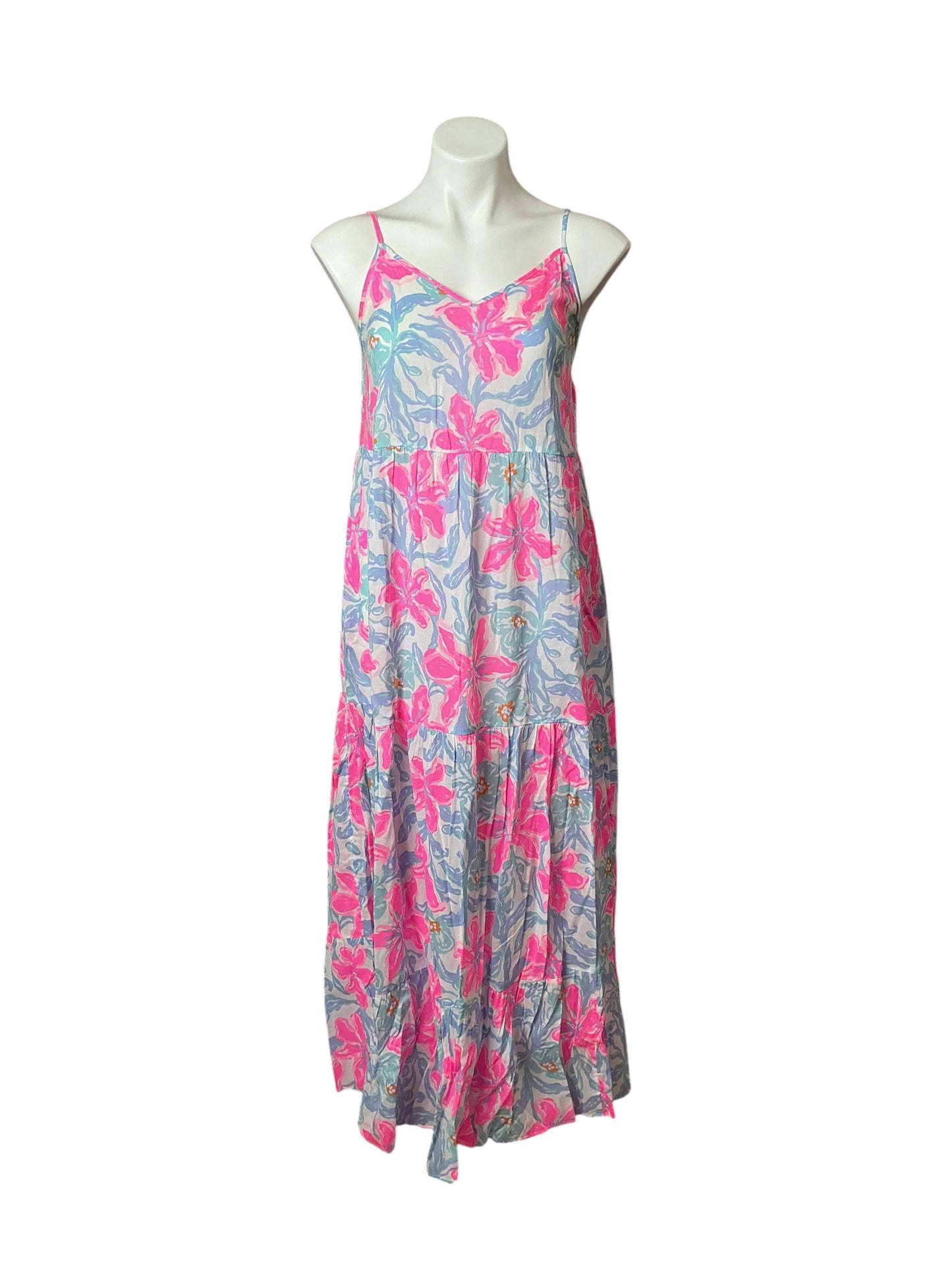 Lilly Pulitzer Mazarine Maxi Dress Cover-Up Multi Beachside Haven - Size XS