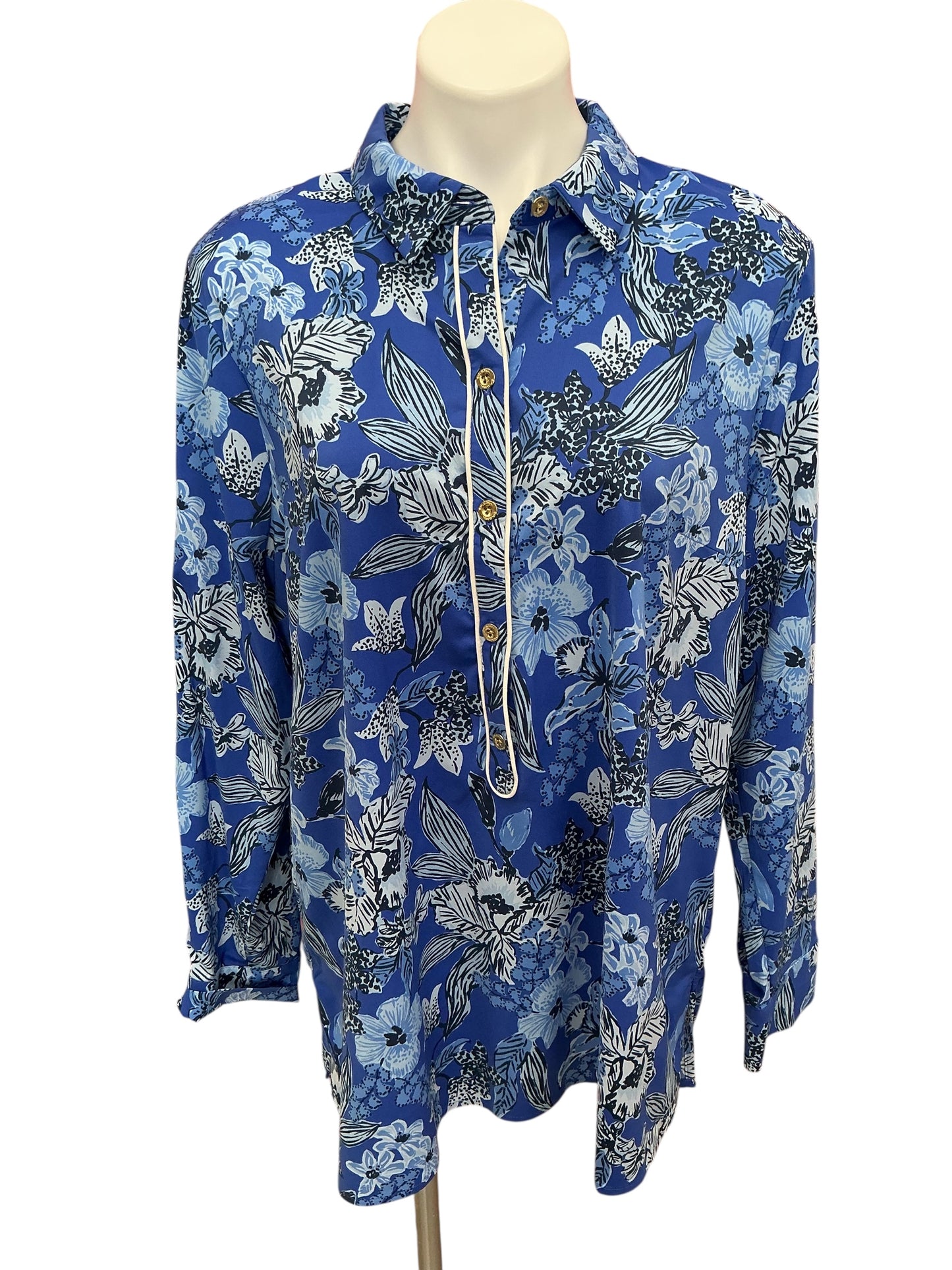 Lilly Pulitzer Giavana Tunic Dress Alba Blue Cruisin Together - Size XL