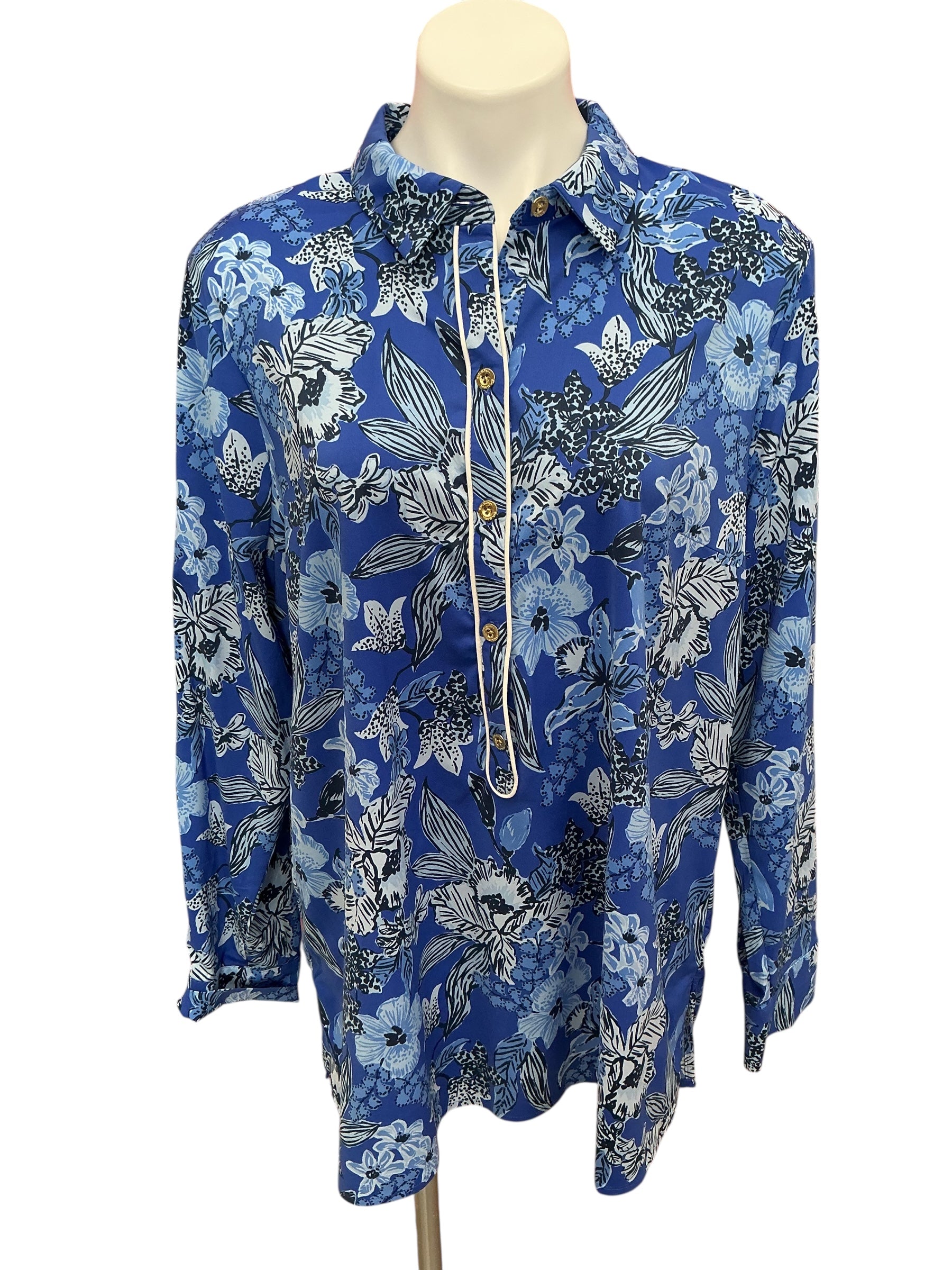 Lilly Pulitzer Giavana Tunic Dress Alba Blue Cruisin Together - Size XL