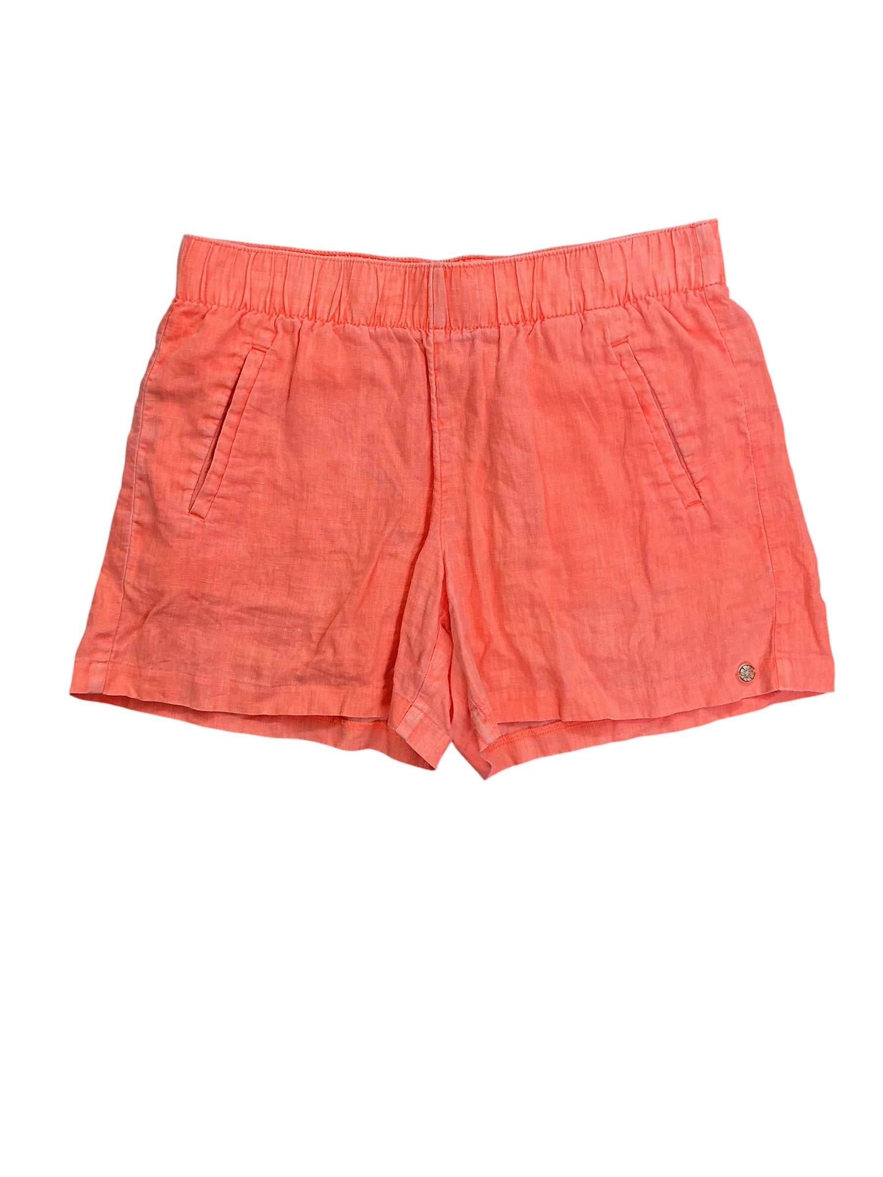 Lilly Pulitzer Lilo Linen Shorts Sunrise Coral - Size S