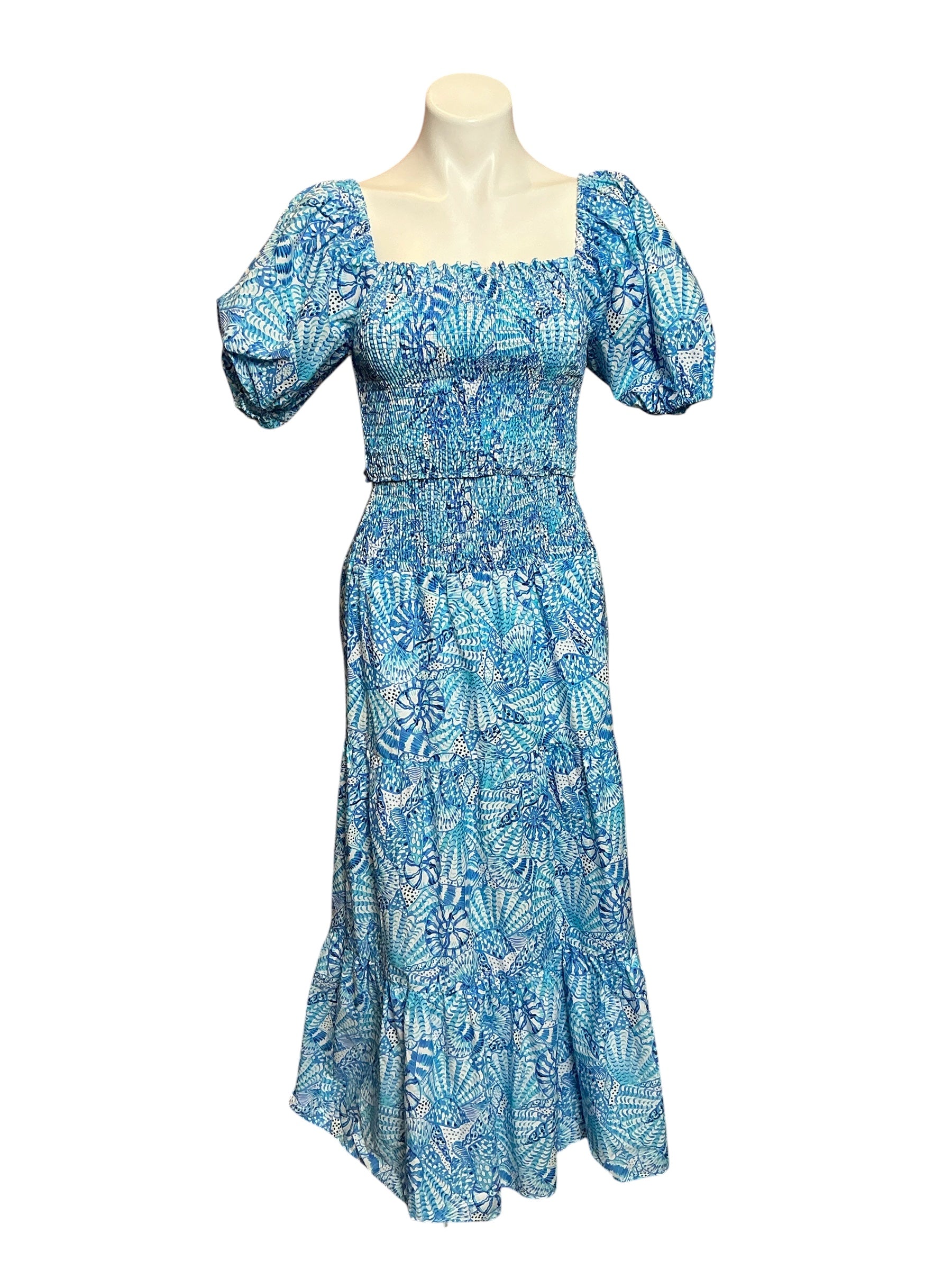 Lilly Pulitzer Aston Maxi Set Amalfi Blue By The Seashore - Size XXS