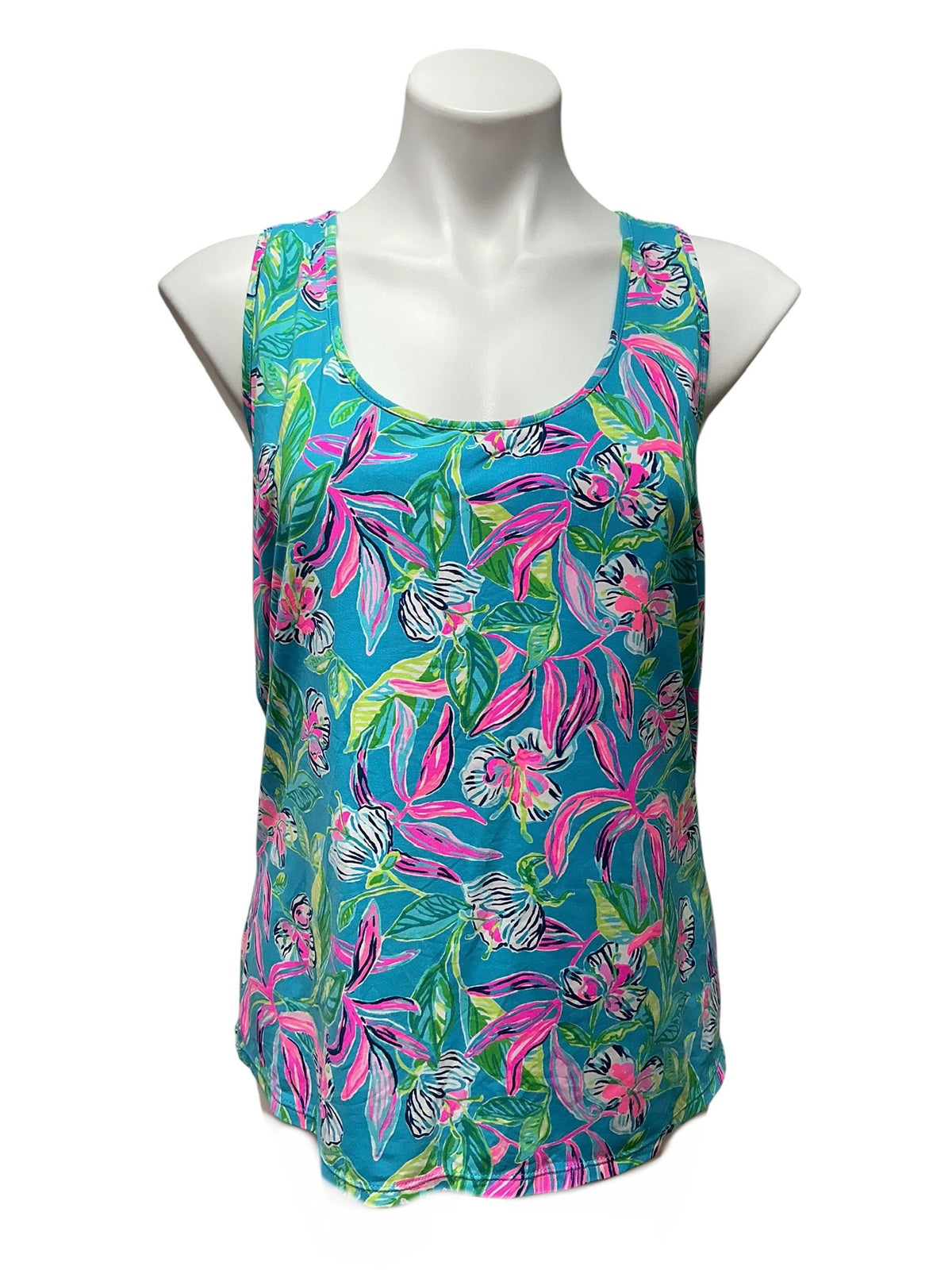 Lilly Pulitzer Lxuletic Mina Bra Tank Keep On Beleafing - Size XL
