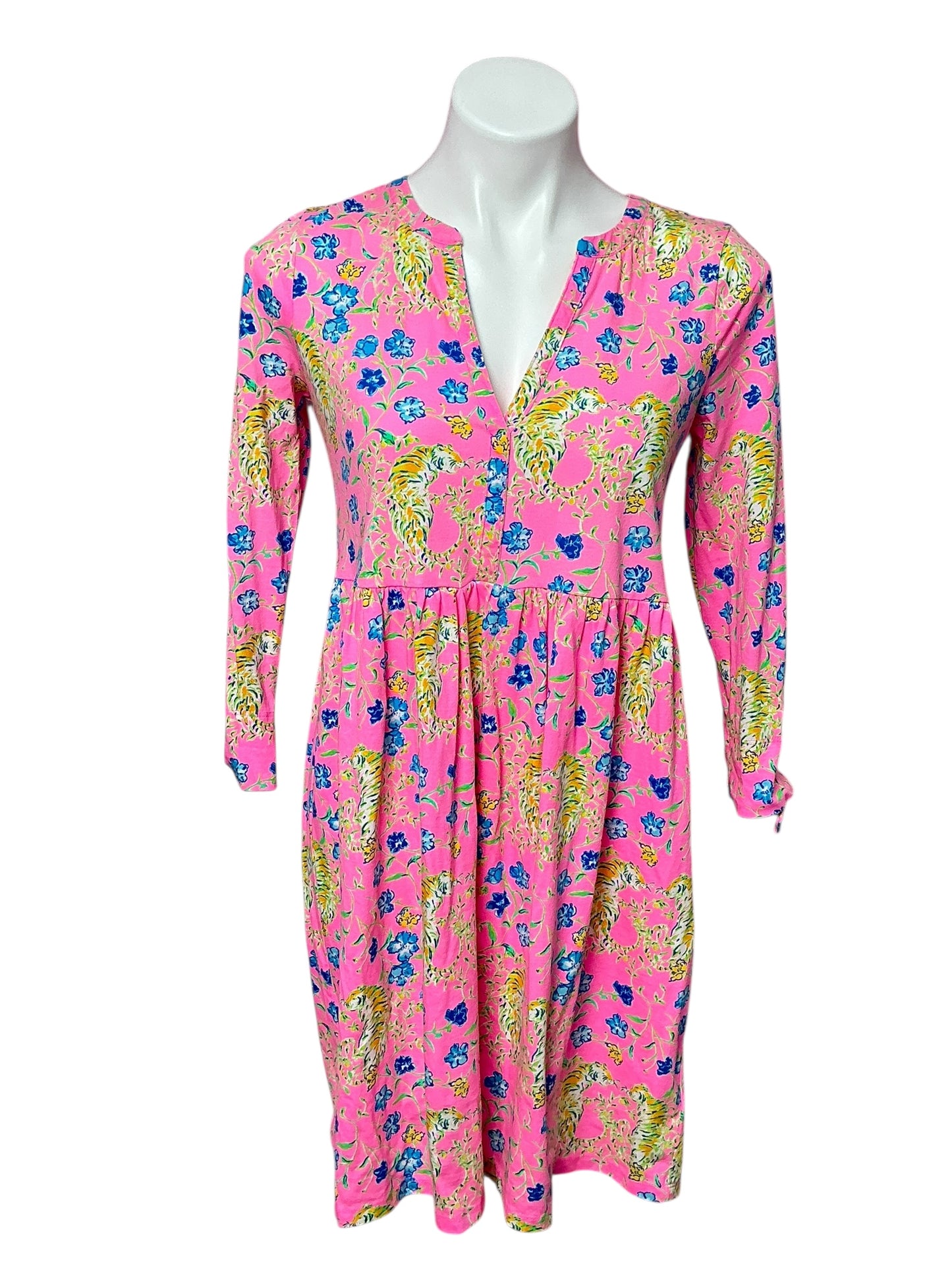 Lilly Pulitzer Loran Dress - Prosecco Pink Tigress Garden - Size S