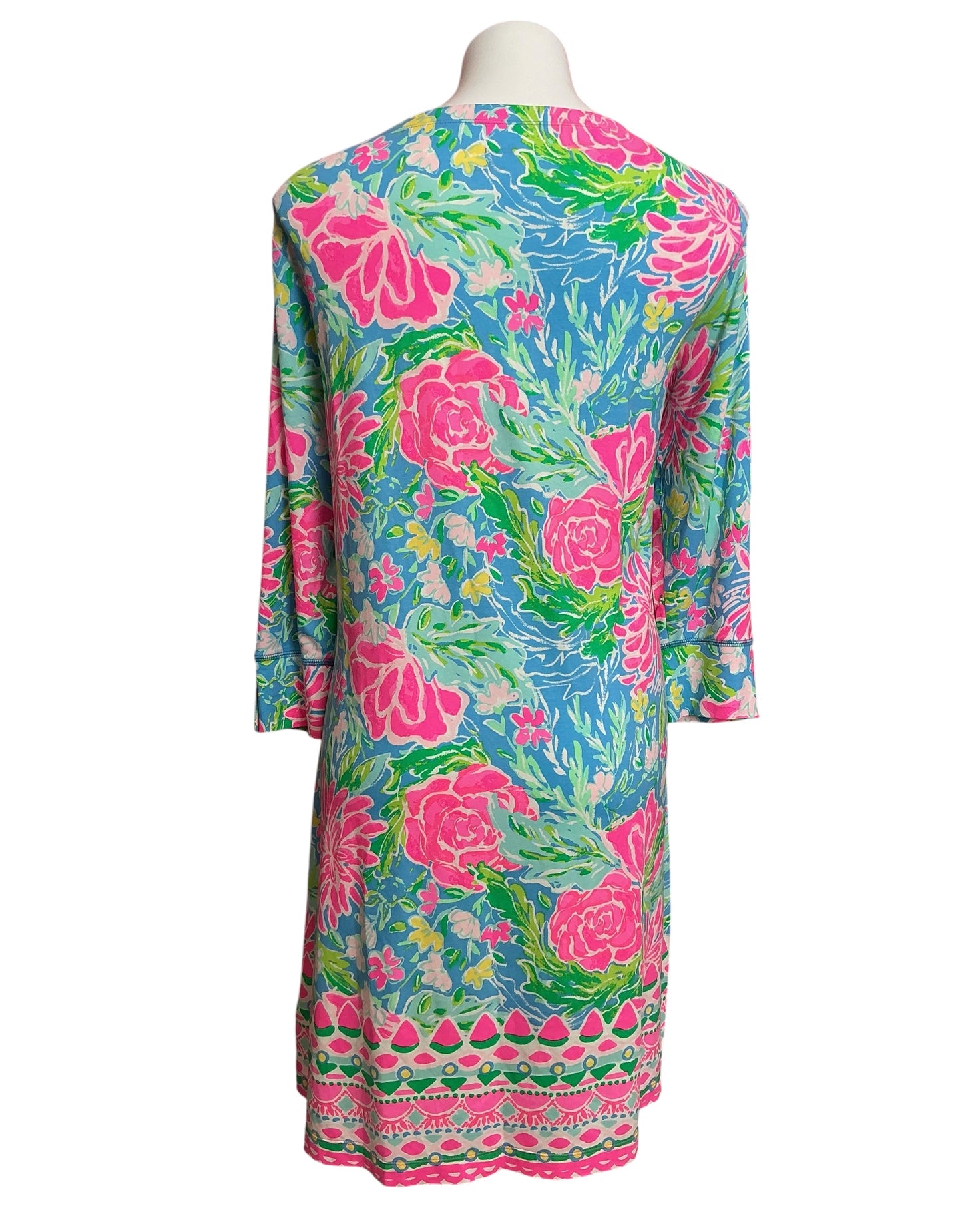 Lilly Pulitzer Sophie Long Sleeve Dress Barton Blue Social Butterfly - Size XXL