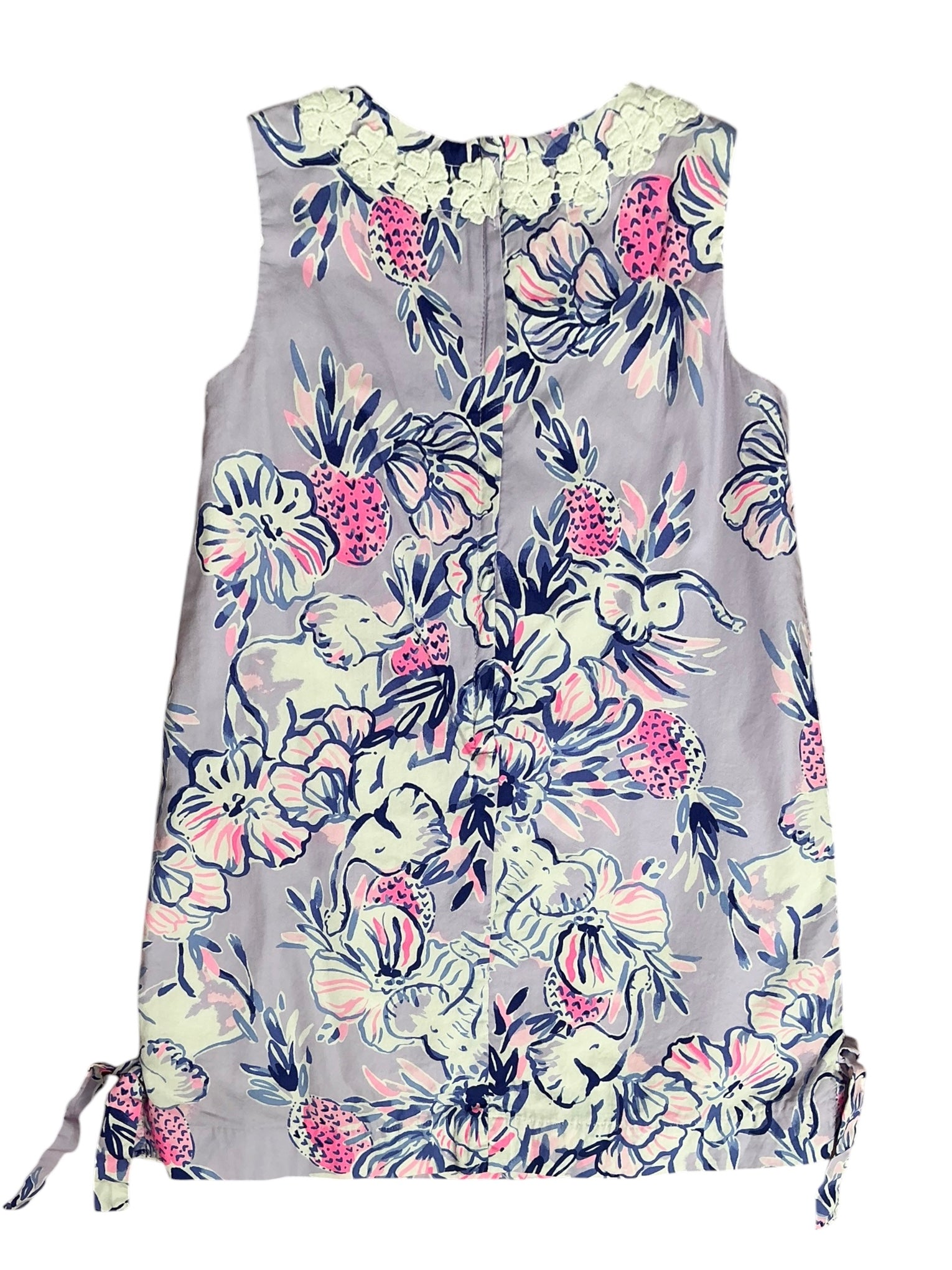 Lilly Pulitzer Girls Little Lilly Classic Shift Dress Light Lilac Verbena Trunks In The Air - Size 5