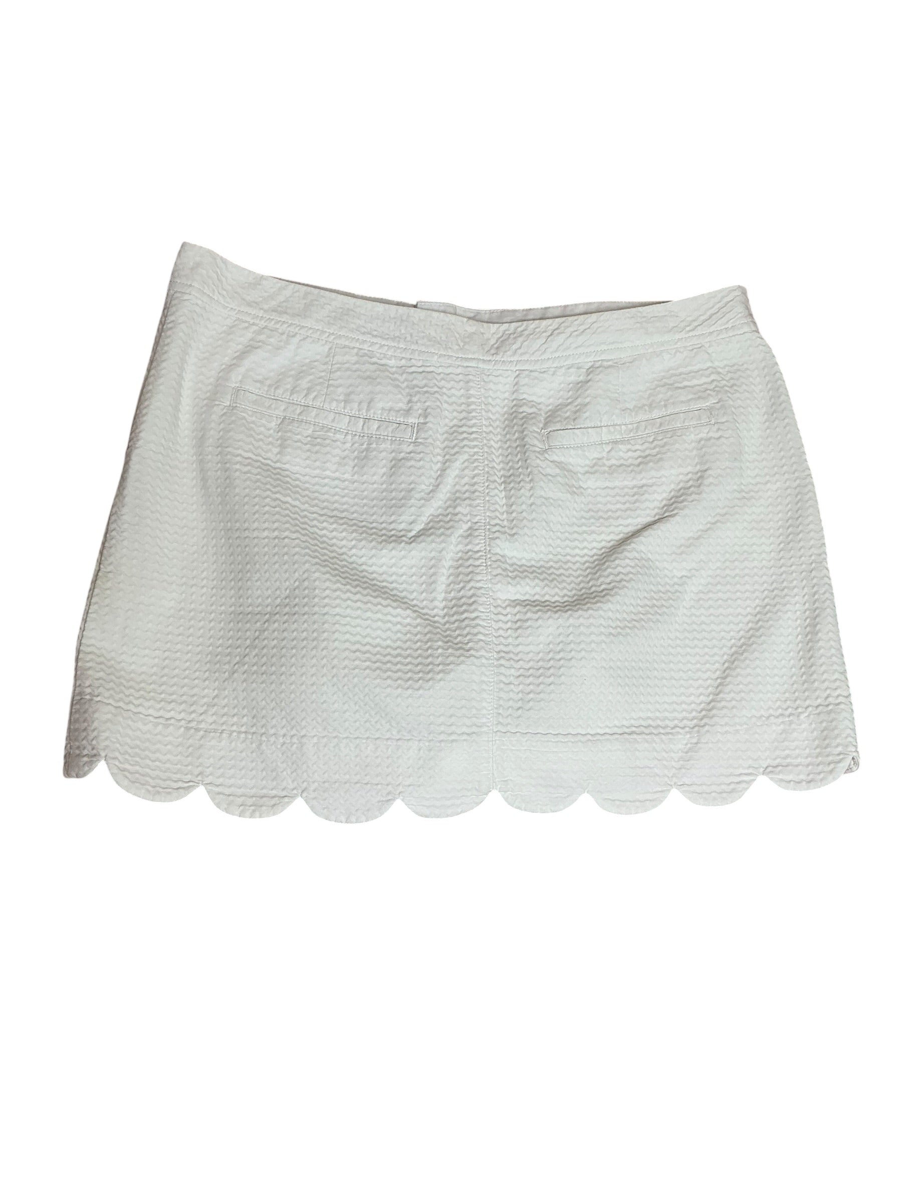 Lilly Pulitzer Buttercup Scallop Hem Skort Resort White - Size 12