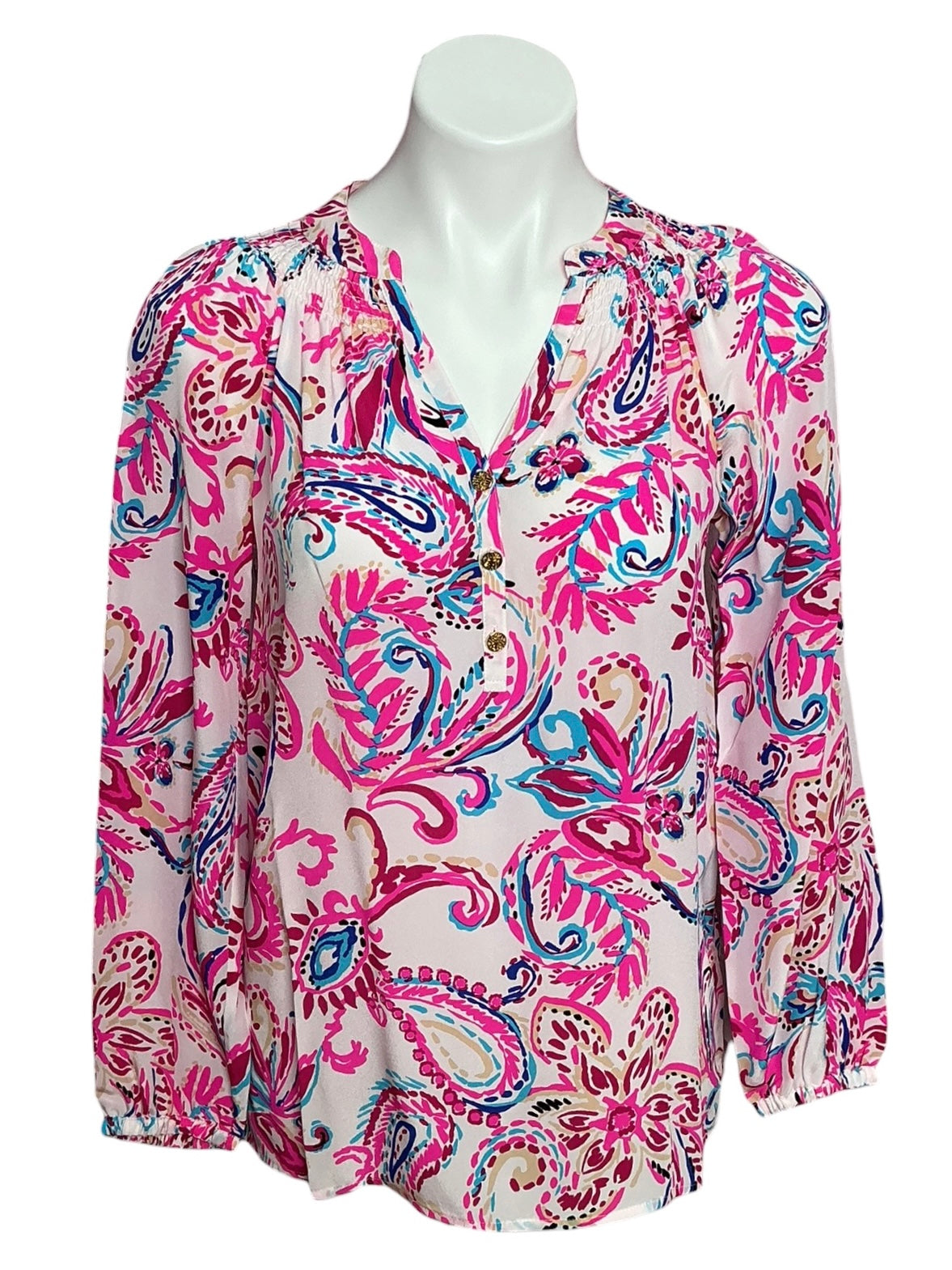 Lilly Pulitzer NWT Elsa Top Coconut Flitting About - Size XS