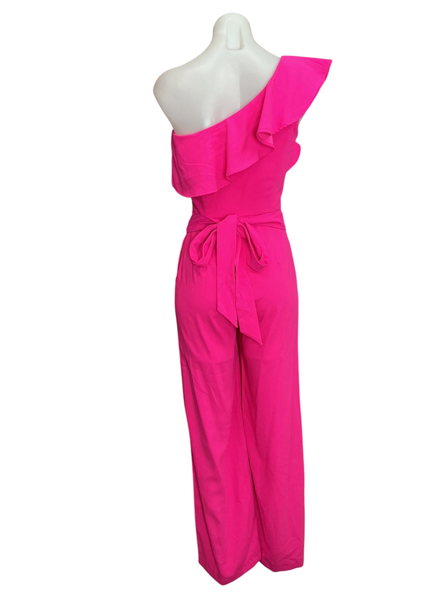 Lilly Pulitzer Lyra One Shoulder Jumpsuit Raz Berry - Size 00