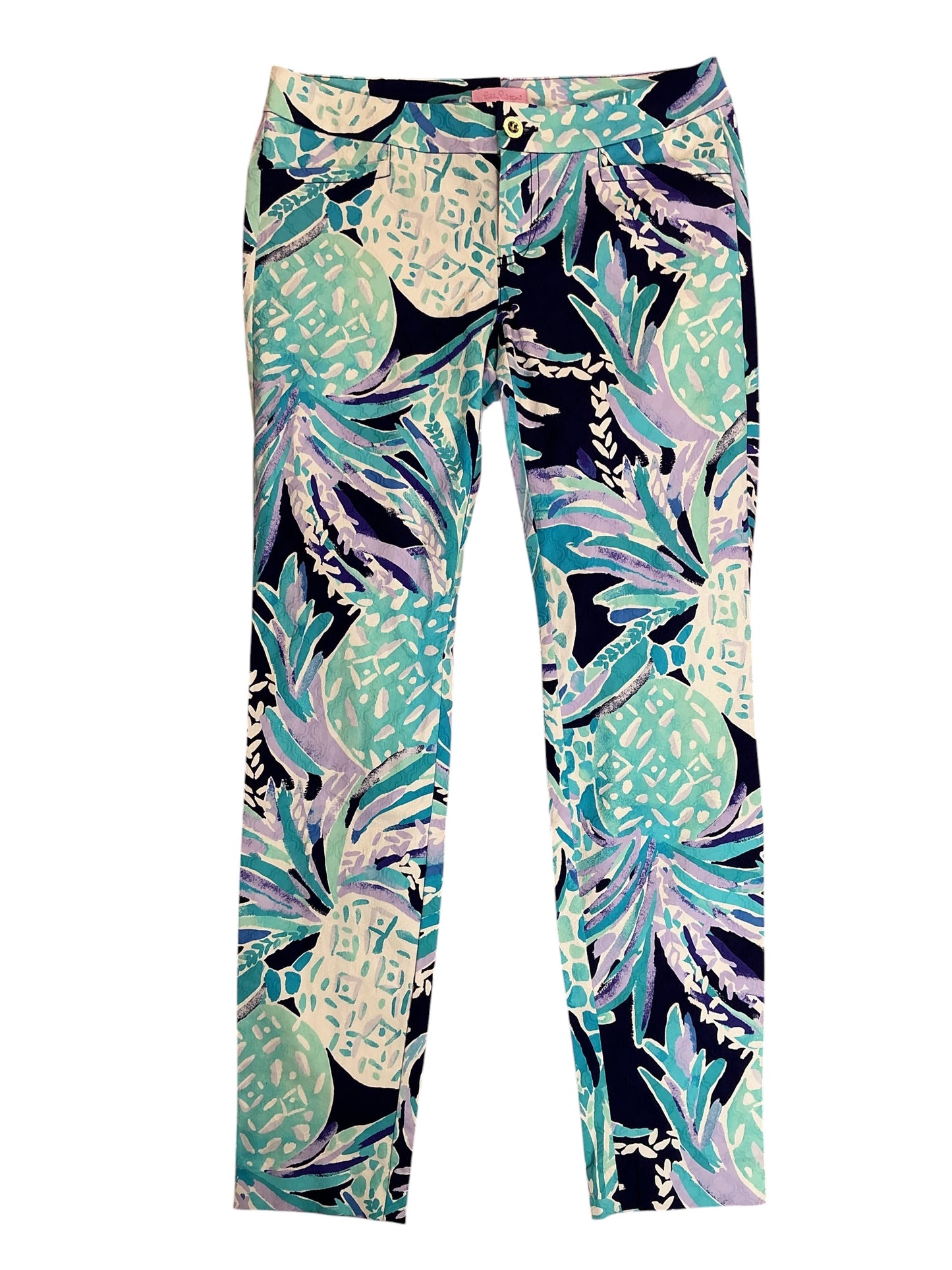 Lilly Pulitzer NWT Kelly Skinny Ankle Pants Bright Navy Alotta Colada - Size 0