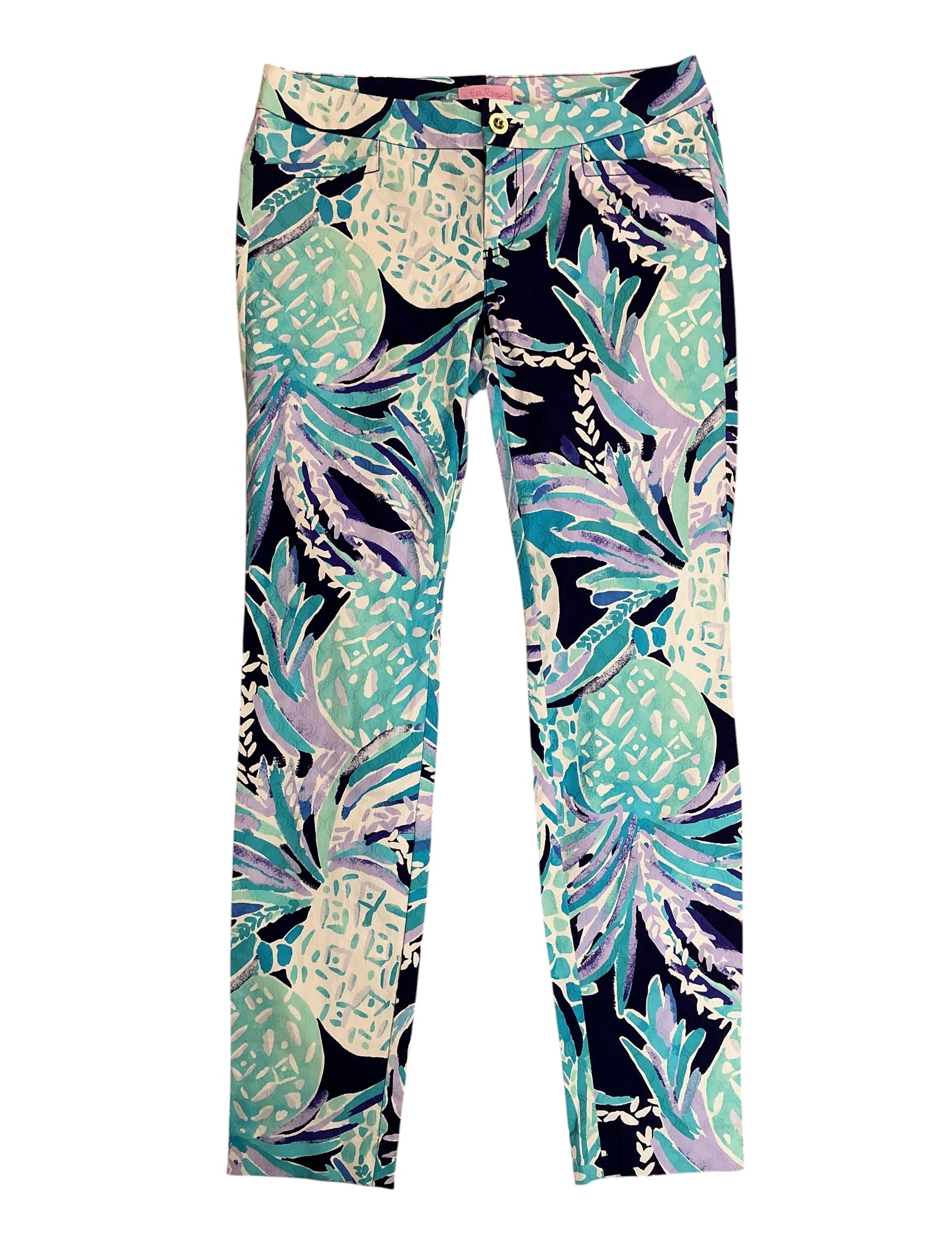 Lilly Pulitzer NWT Kelly Skinny Ankle Pants Bright Navy Alotta Colada - Size 0