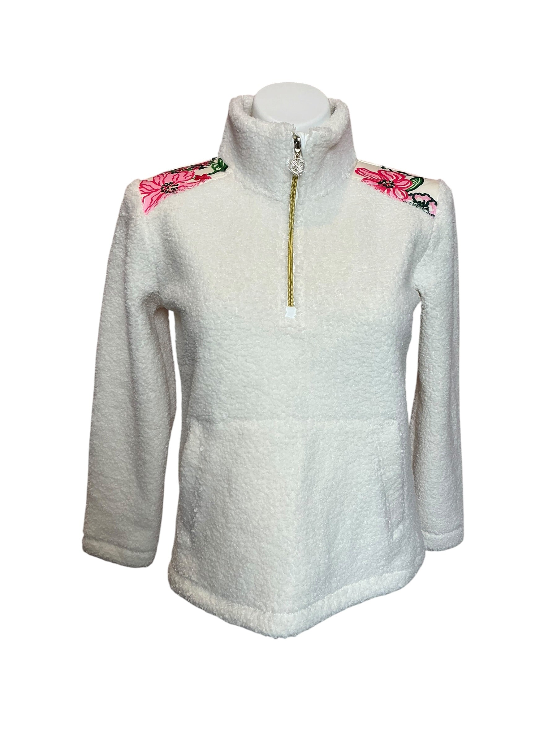 Lilly Pulitzer NWT Wallen Sherpa Half Zip Coconut - Size XS