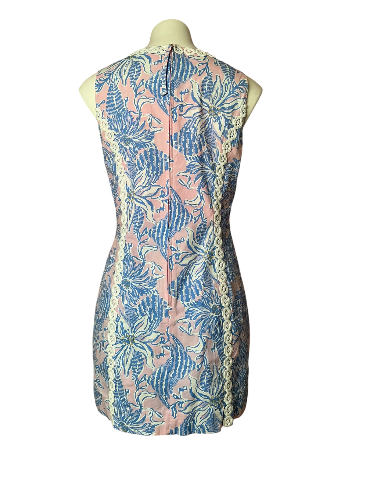 Lilly Pulitzer Ciaran Shift Romper Conch Shell Pink Up Scale - Size 8