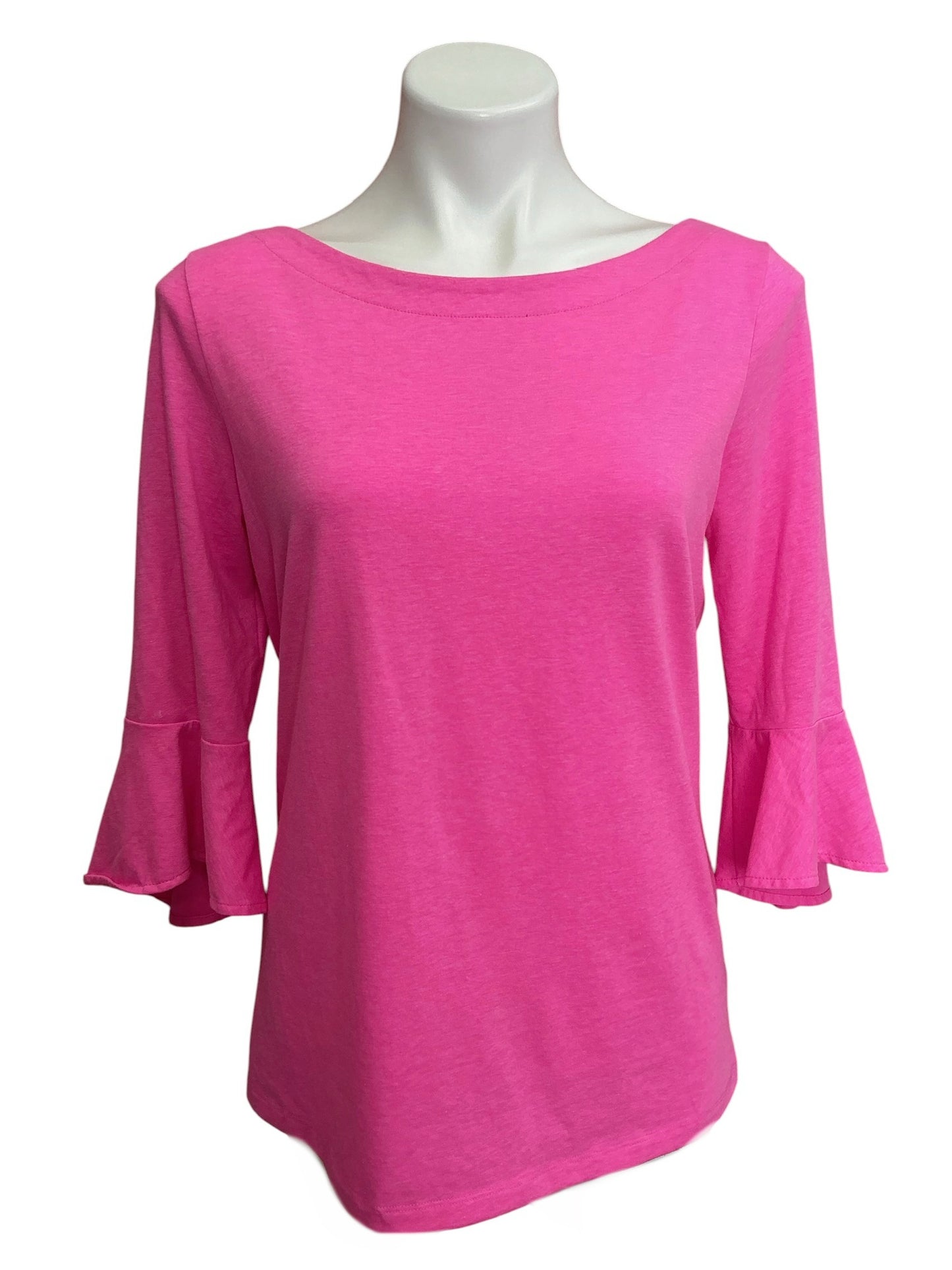 Lilly Pulitzer Fontaine 3/4 Sleeve Top Raz Berry - Size M