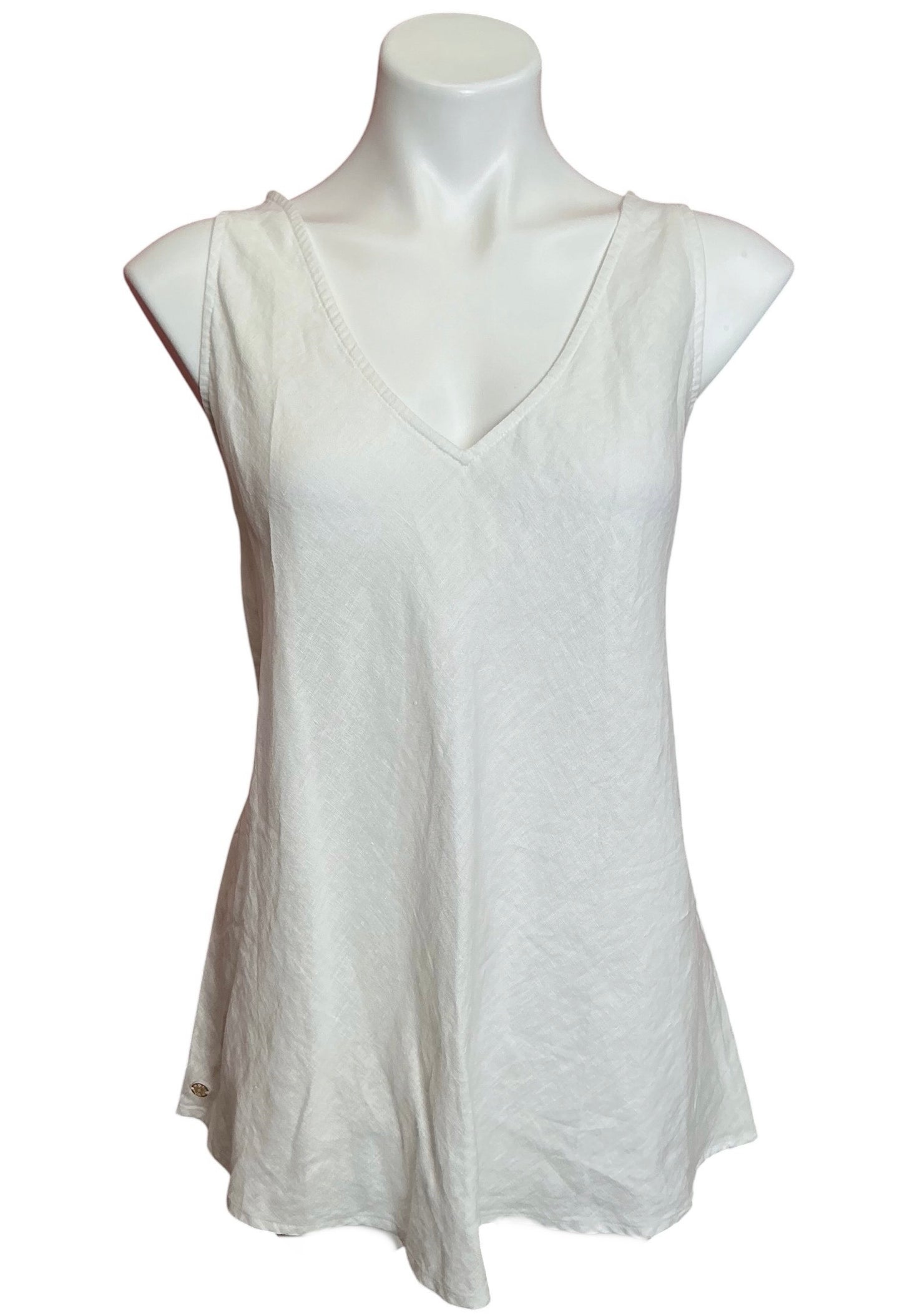 Lilly Pulitzer NWT Florin Sleeveless Linen Top Resort White - Size L