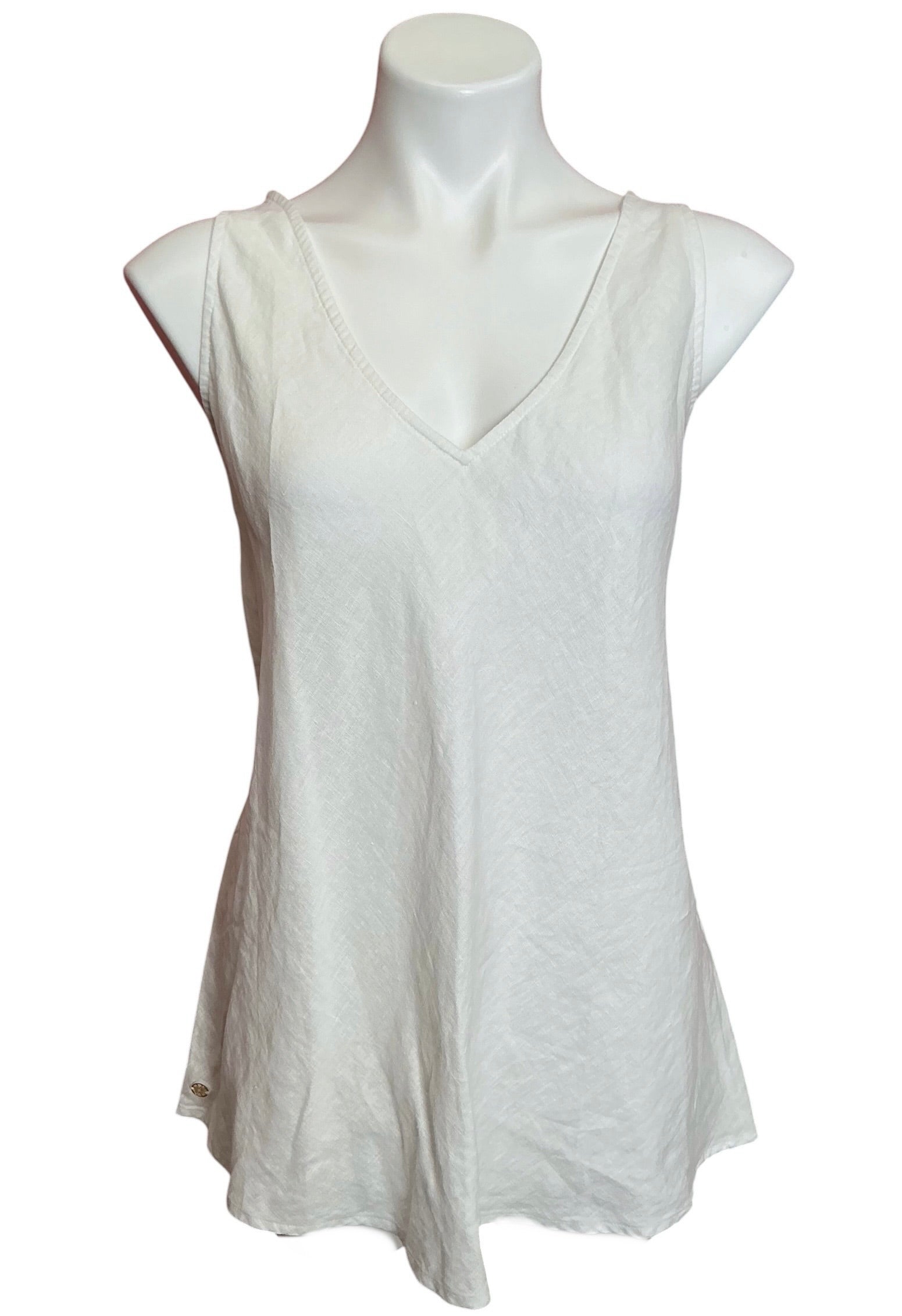Lilly Pulitzer NWT Florin Sleeveless Linen Top Resort White - Size L