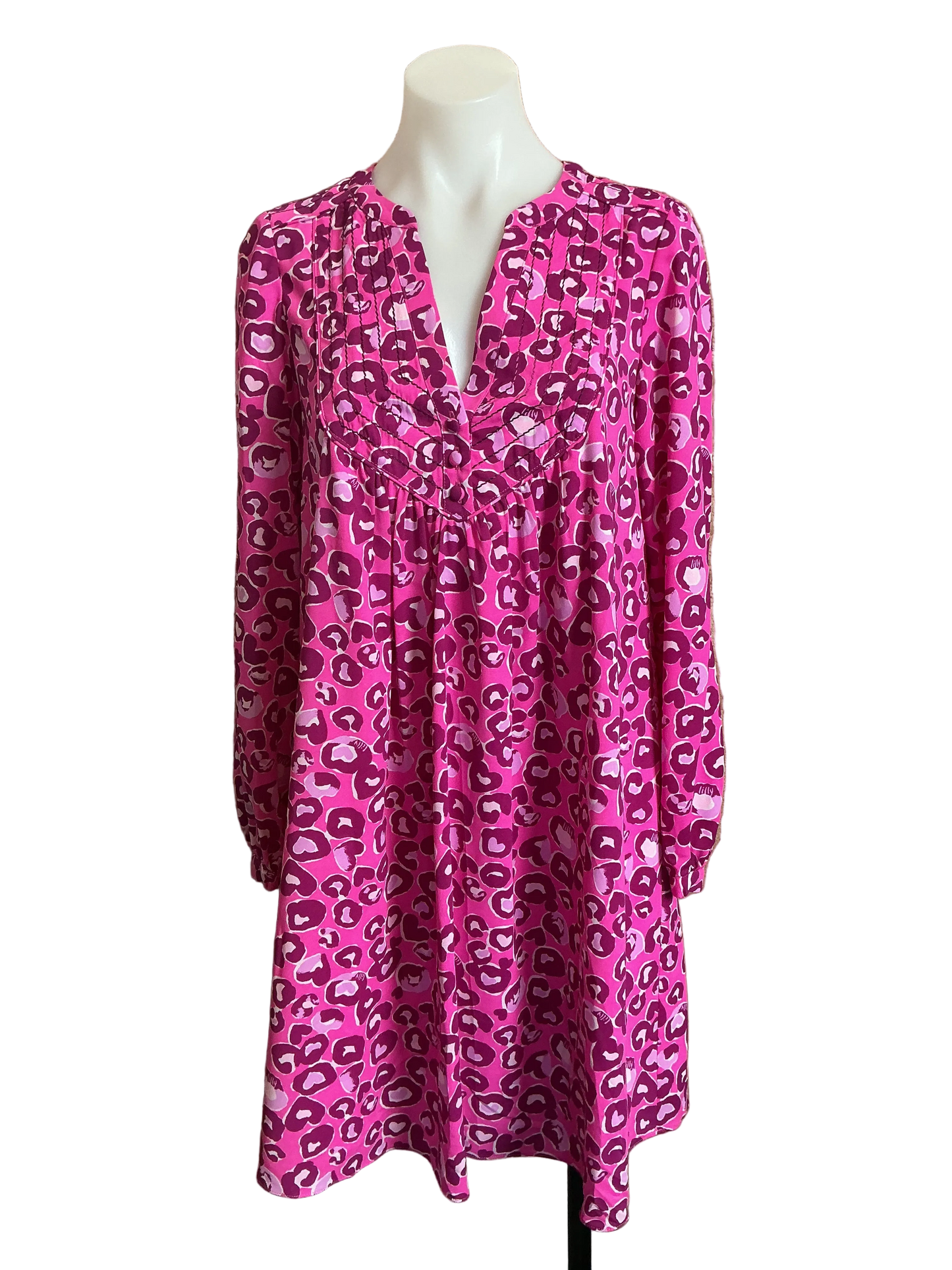 Lilly Pulitzer NWT Brynnly Stretch Dress Mandevilla Pink Dont Be Cheetah - Size 2