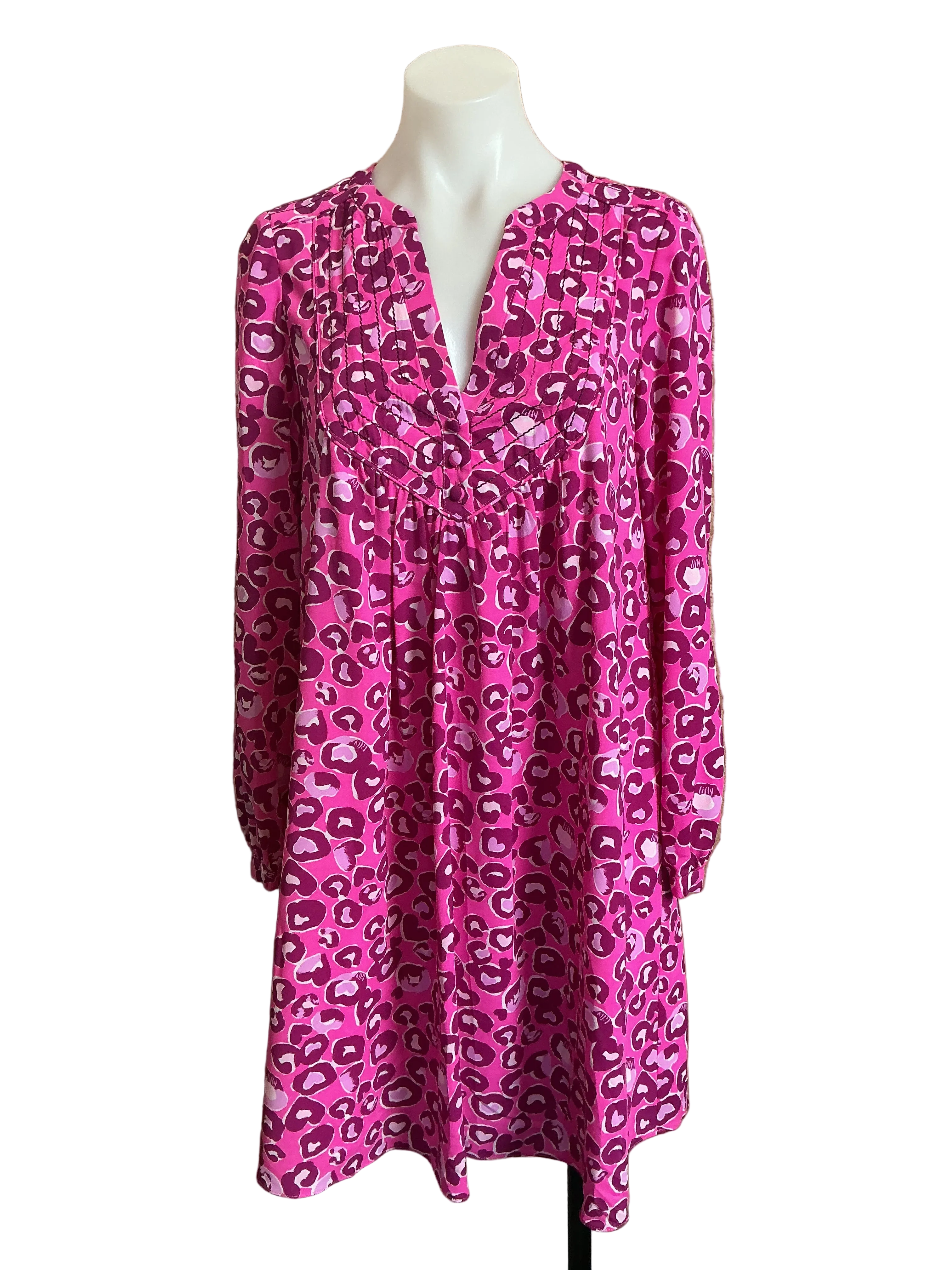 Lilly Pulitzer NWT Brynnly Stretch Dress Mandevilla Pink Dont Be Cheetah - Size 2