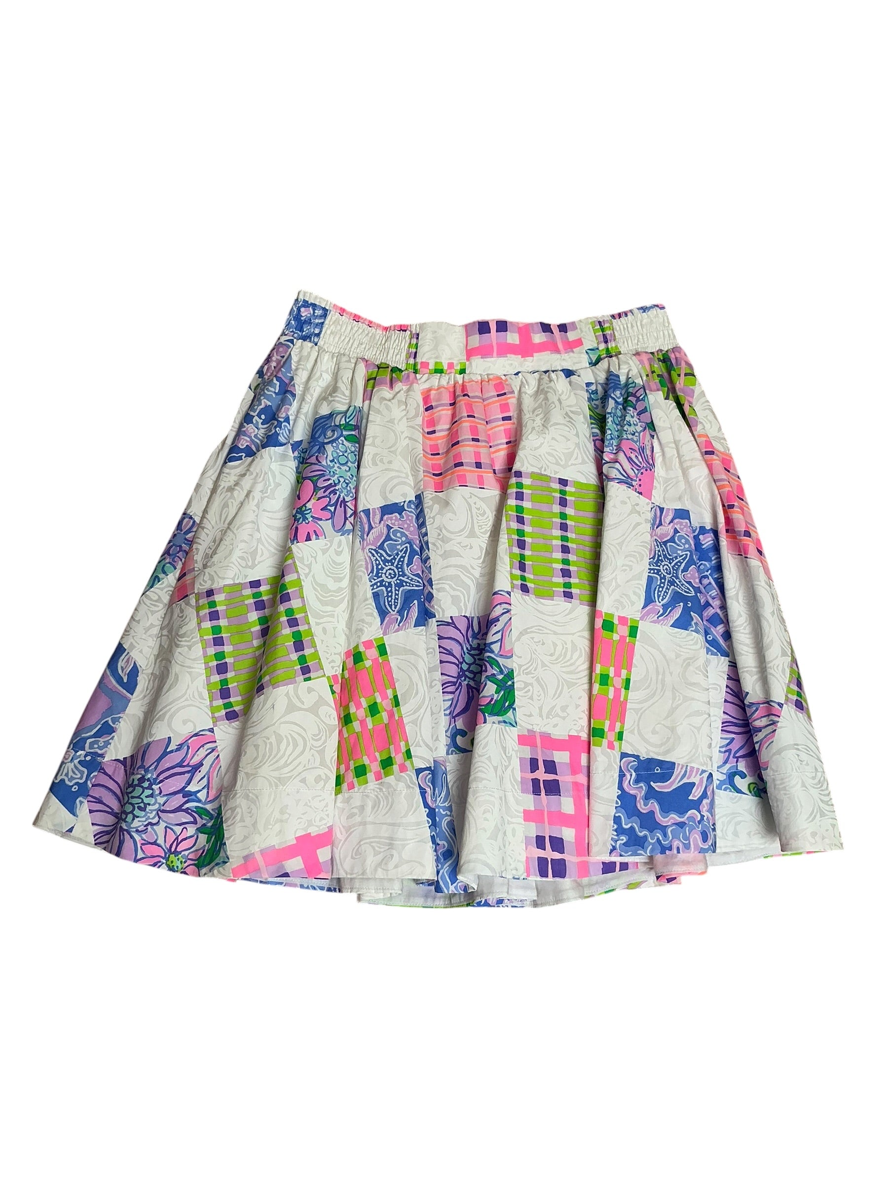 Lilly Pulitzer NWT Dani Skirt Multi Patch Me If You Can - Size XS