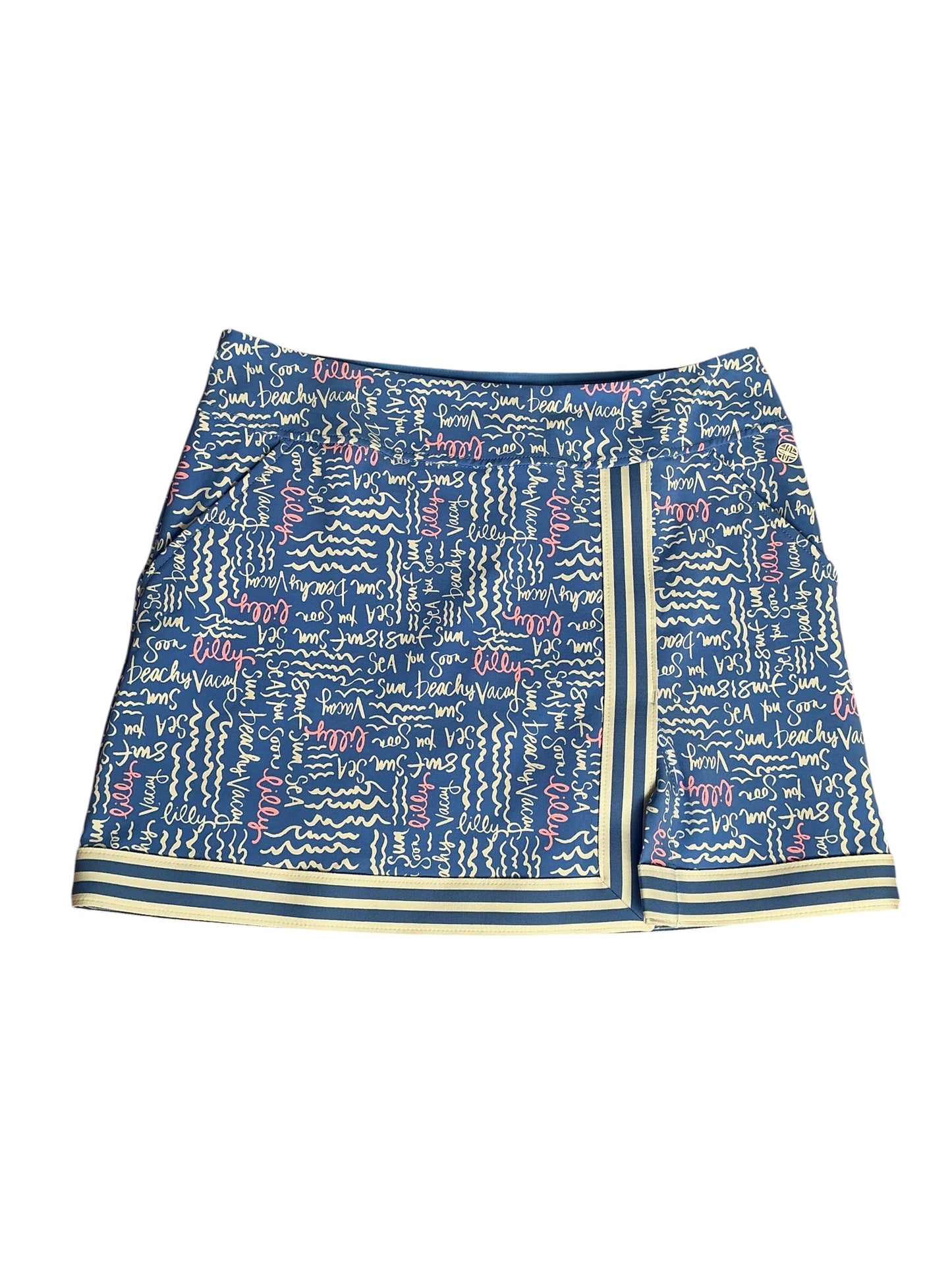Lilly Pulitzer Luxletic Monica Skort Sea You Soon - Size 10