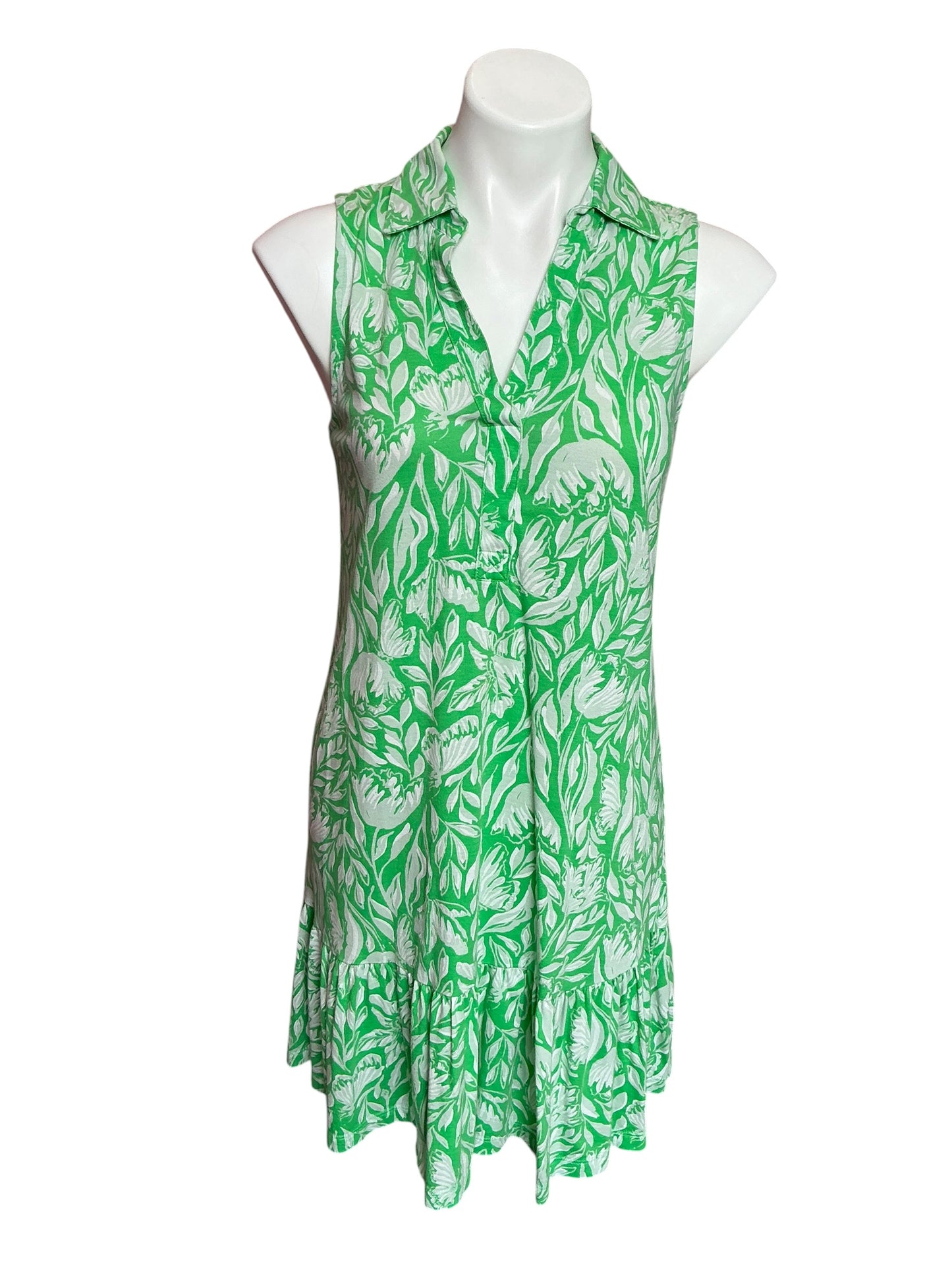 Lilly Pulitzer Riegan Dress Fauna Green Tulip to Tango - Size XS
