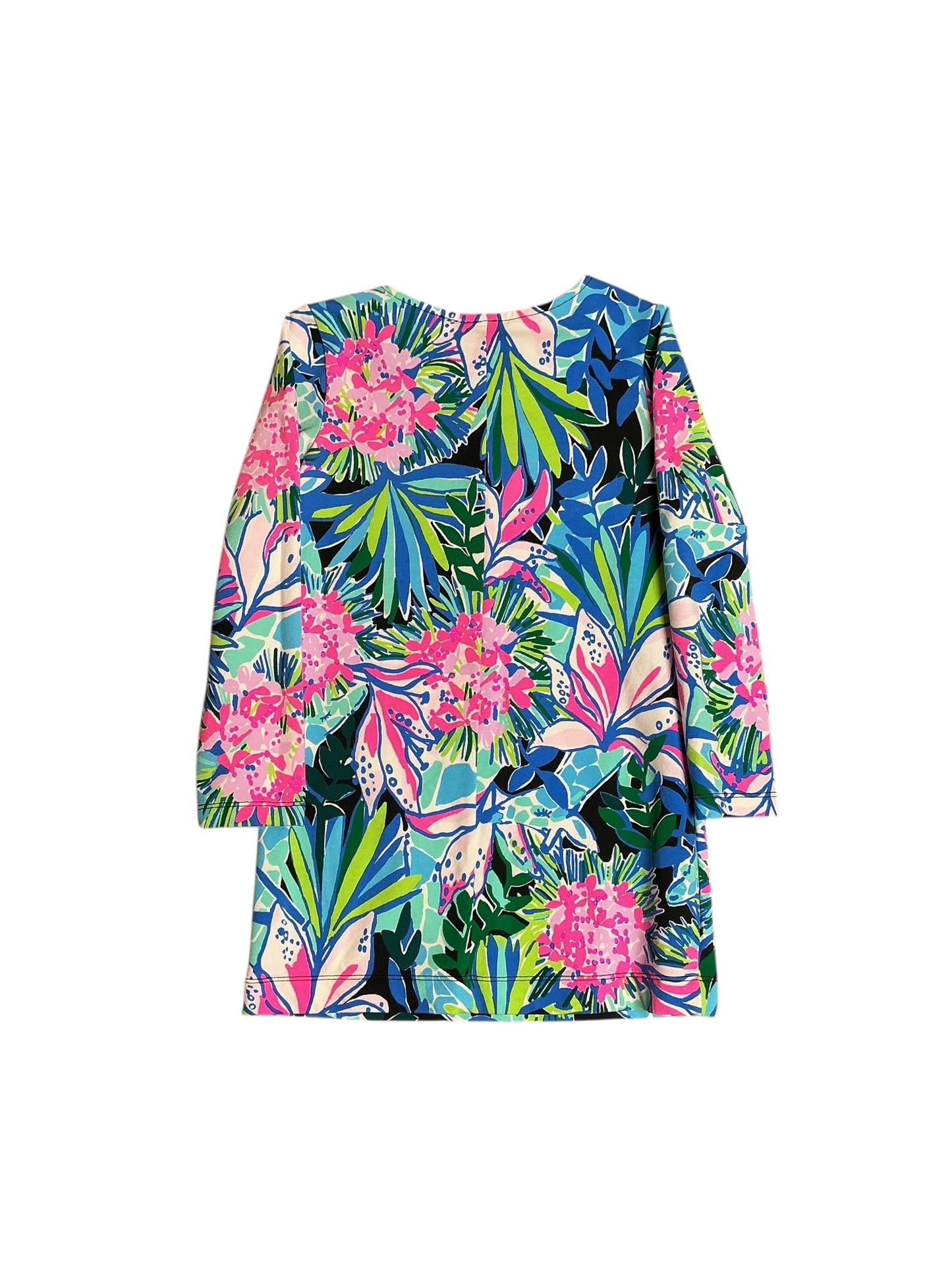Lilly Pulitzer Girls Mini Long Sleeve Harper Shift Dress You and Me Giraffee - Size S 4-5