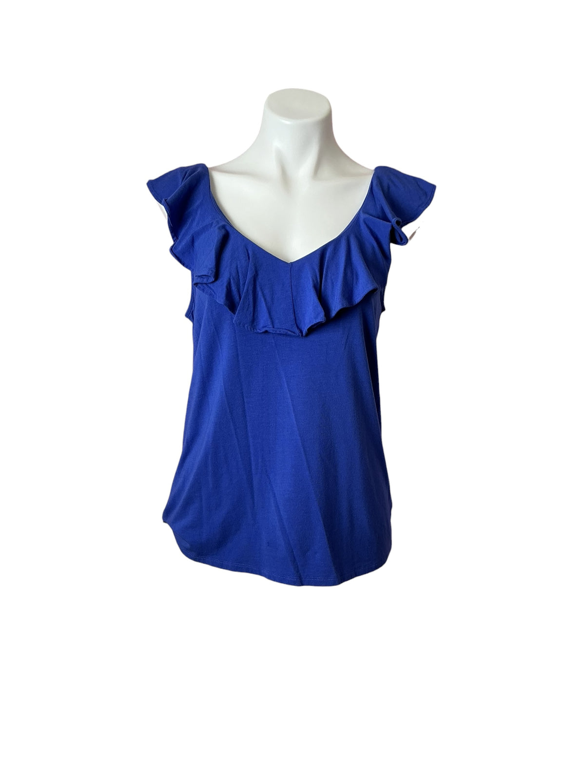 Lilly Pulitzer Alessa Ruffle Tank Top Corsica Blue - Size M