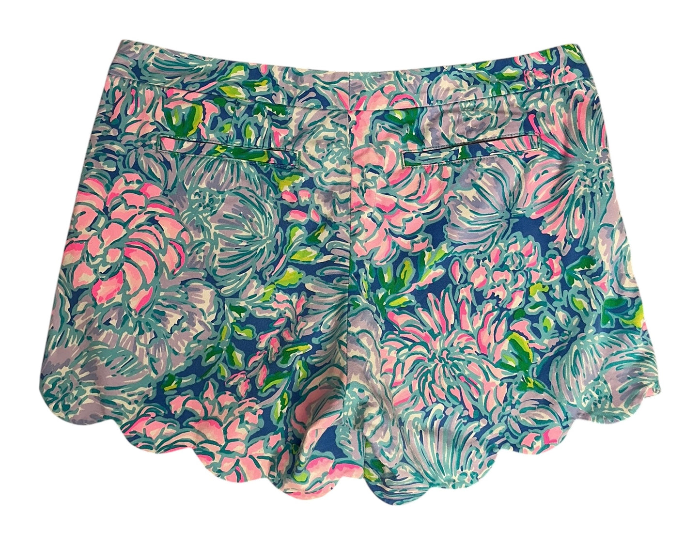 Lilly Pulitzer Buttercup Shorts High Tide Navy Floral - Size 12