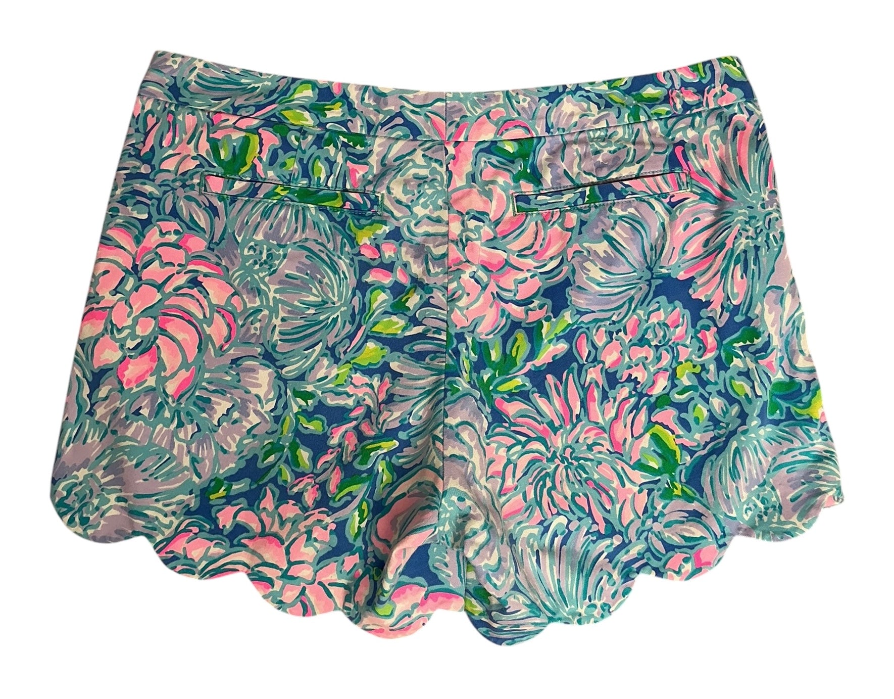 Lilly Pulitzer Buttercup Shorts High Tide Navy Floral - Size 12