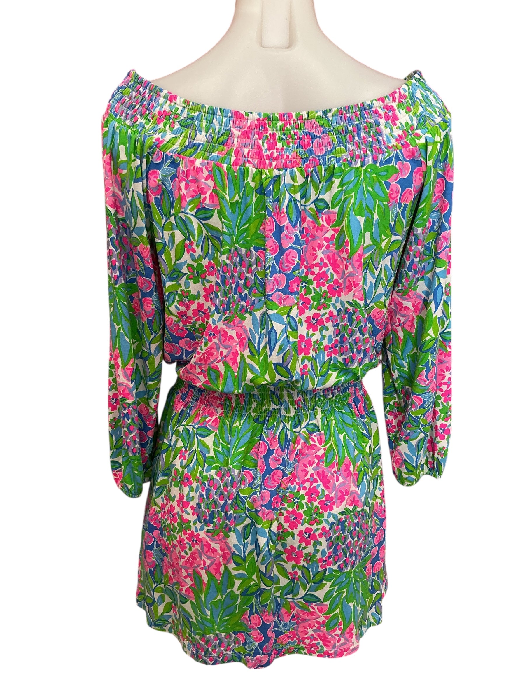 Lilly Pulitzer Cyla Off-The-Shoulder Skort Romper A Cherry On Top - Size XS