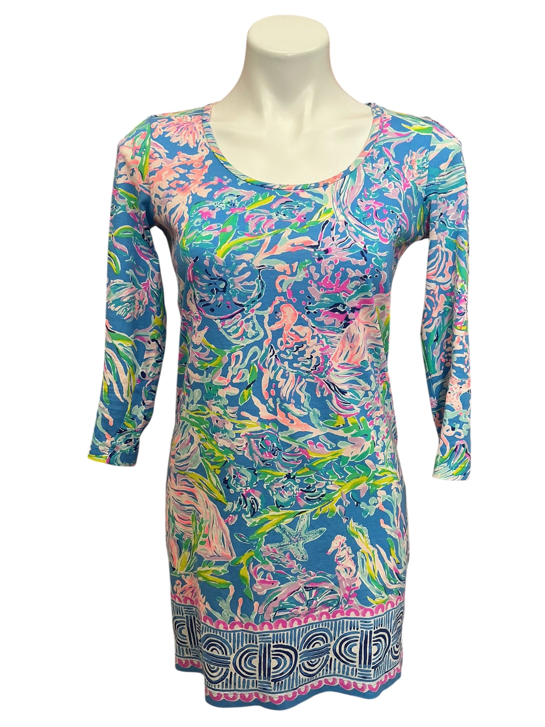 Lilly Pulitzer Beacon Dress Bali Blue Sway This Way Engineered - Size XS