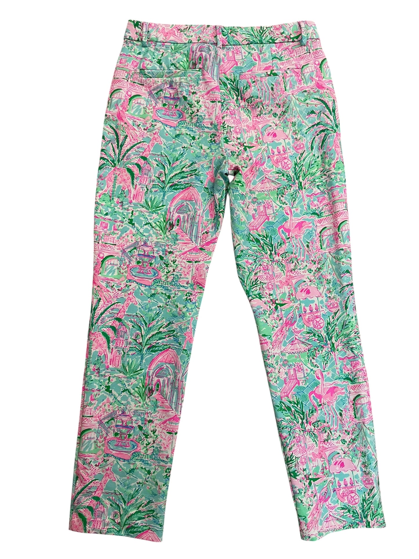 Lilly Pulitzer Kelly Knit Pants Bali Blue Spotted On Worth - Size 8