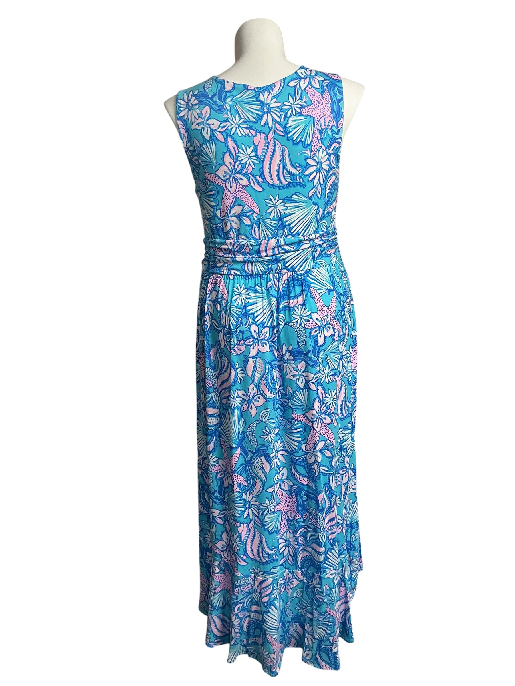 Lilly Pulitzer NWT Moana Maxi Dress Amalfi Blue Sound The Sirens - Size XL