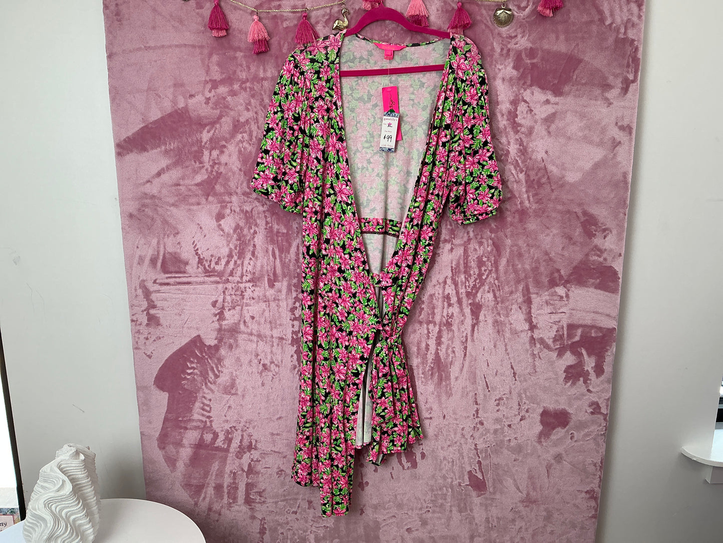 Lilly Pulitzer Dress NWT - Kessler Wrap Dress - Onyx - Lil Lilly - Size XL