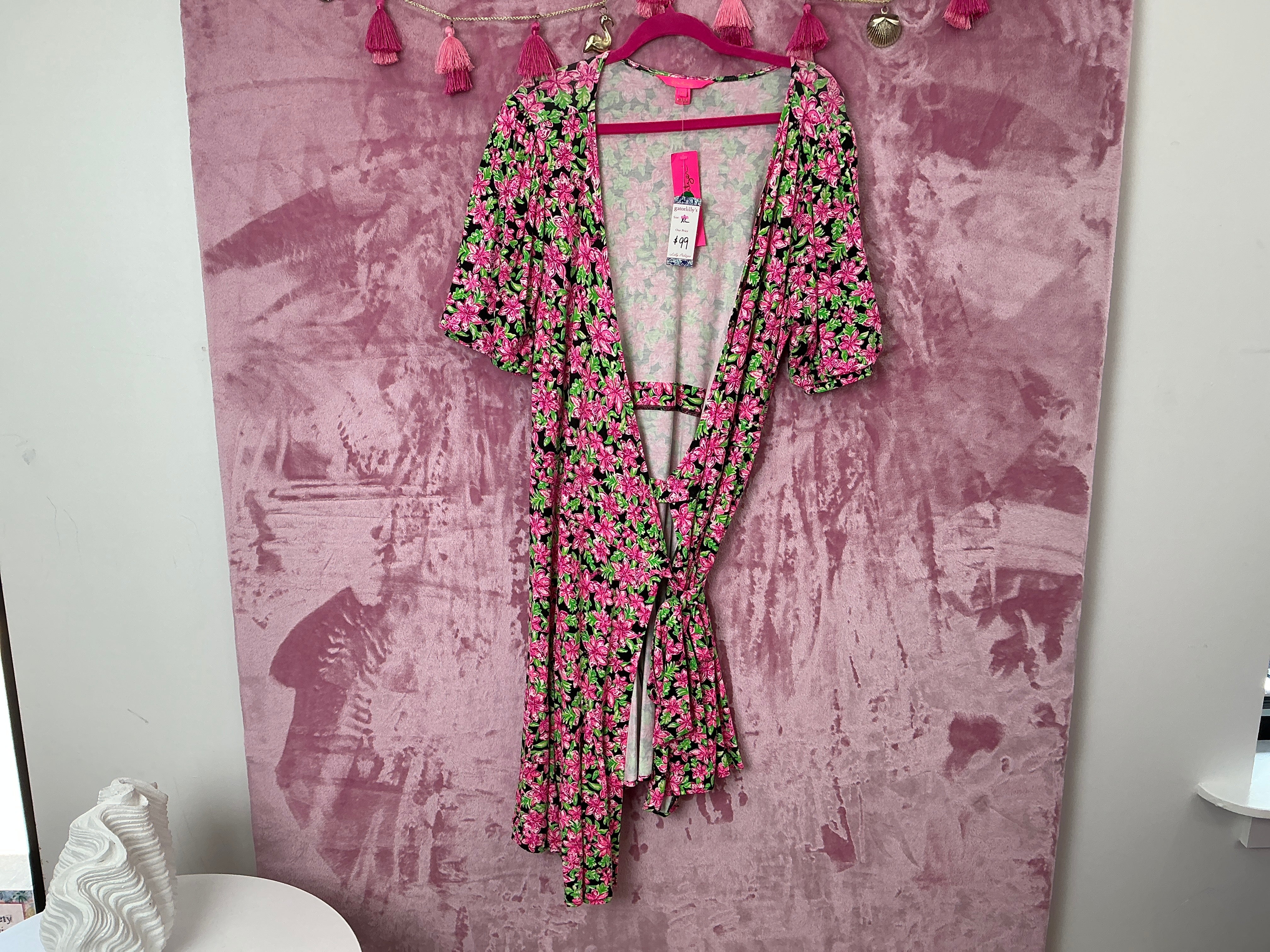 Lilly Pulitzer Dress NWT - Kessler Wrap Dress - Onyx - Lil Lilly - Size XL