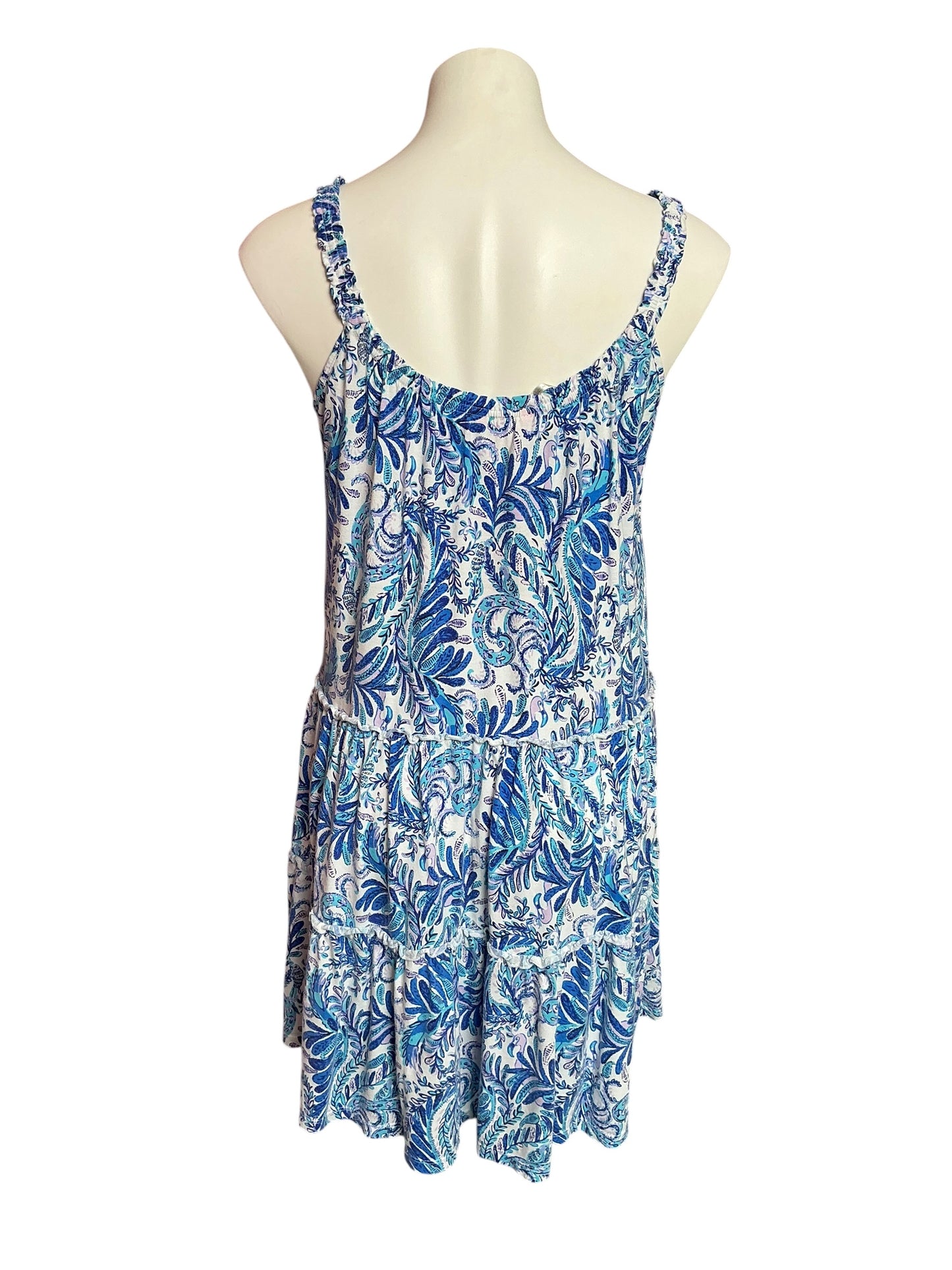 Lilly Pulitzer Loro Swing Dress Baha Blue Bird Is The Word - Size S